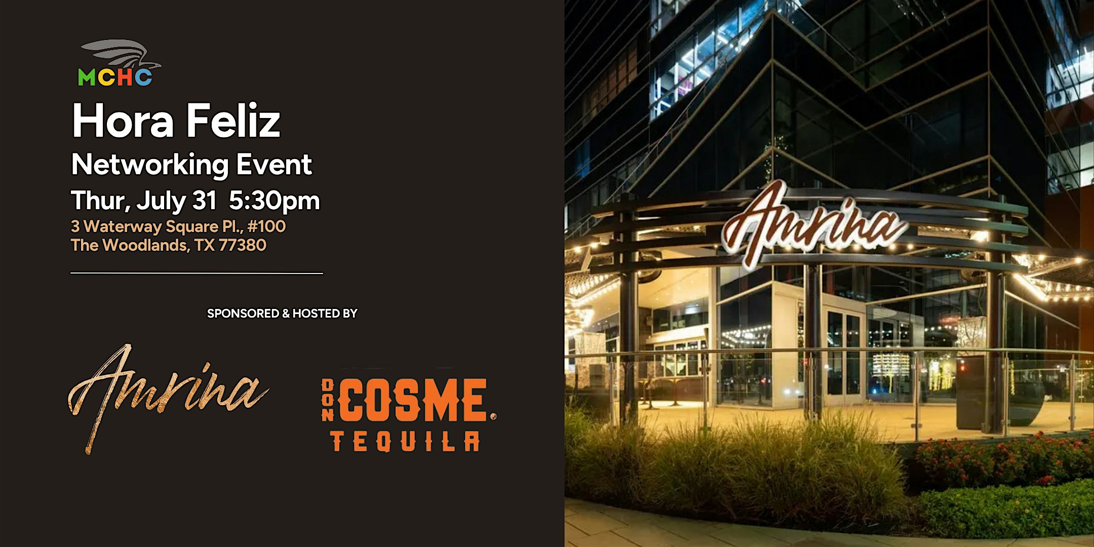 Hora Feliz at Amrina – The Woodlands, TX