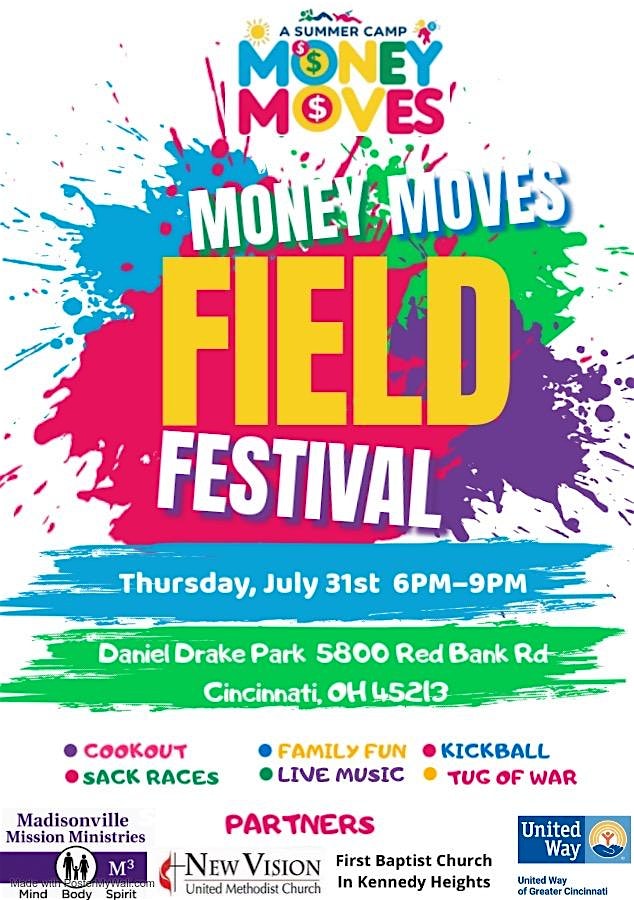 Money Moves Field Day & Cookout at Daniel Drake Park – Cincinnati, OH