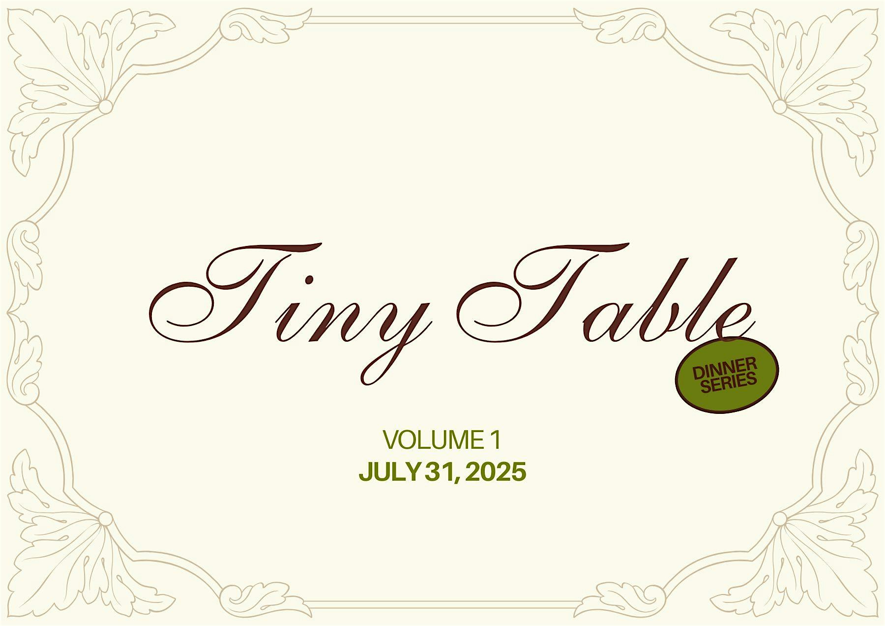 Tiny Table: pop up dinner party at Worboys / detroit – Denver, CO