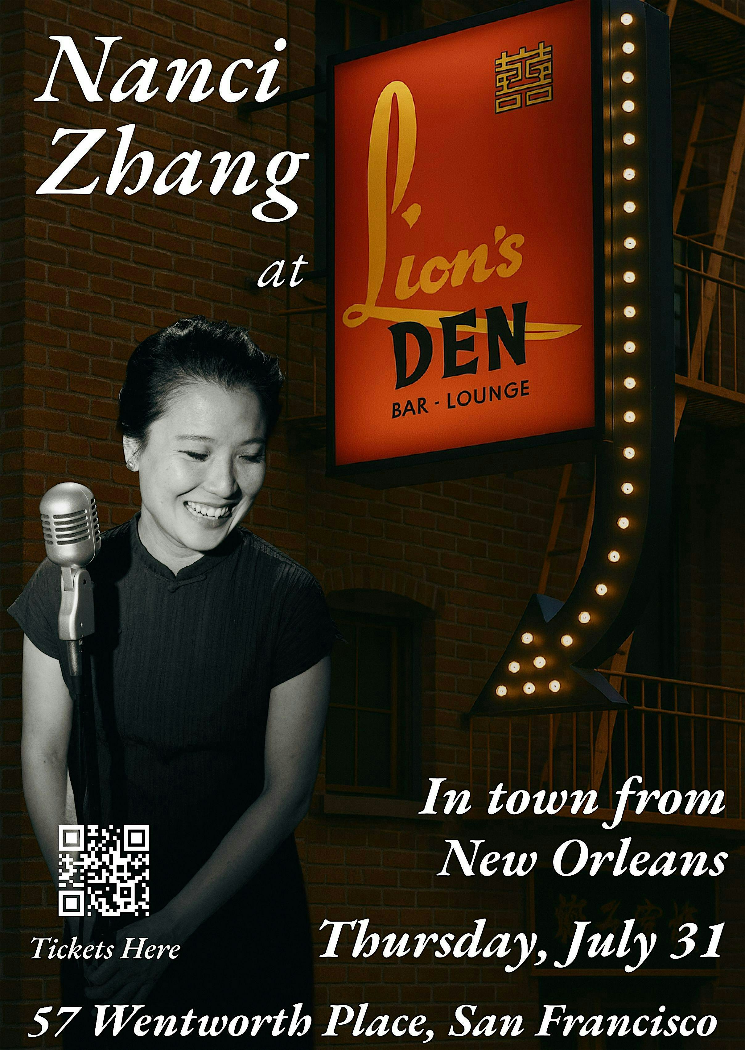 Nanci Zhang at the Lion’s Den at Lion’s Den Lounge and Bar – San Francisco, CA
