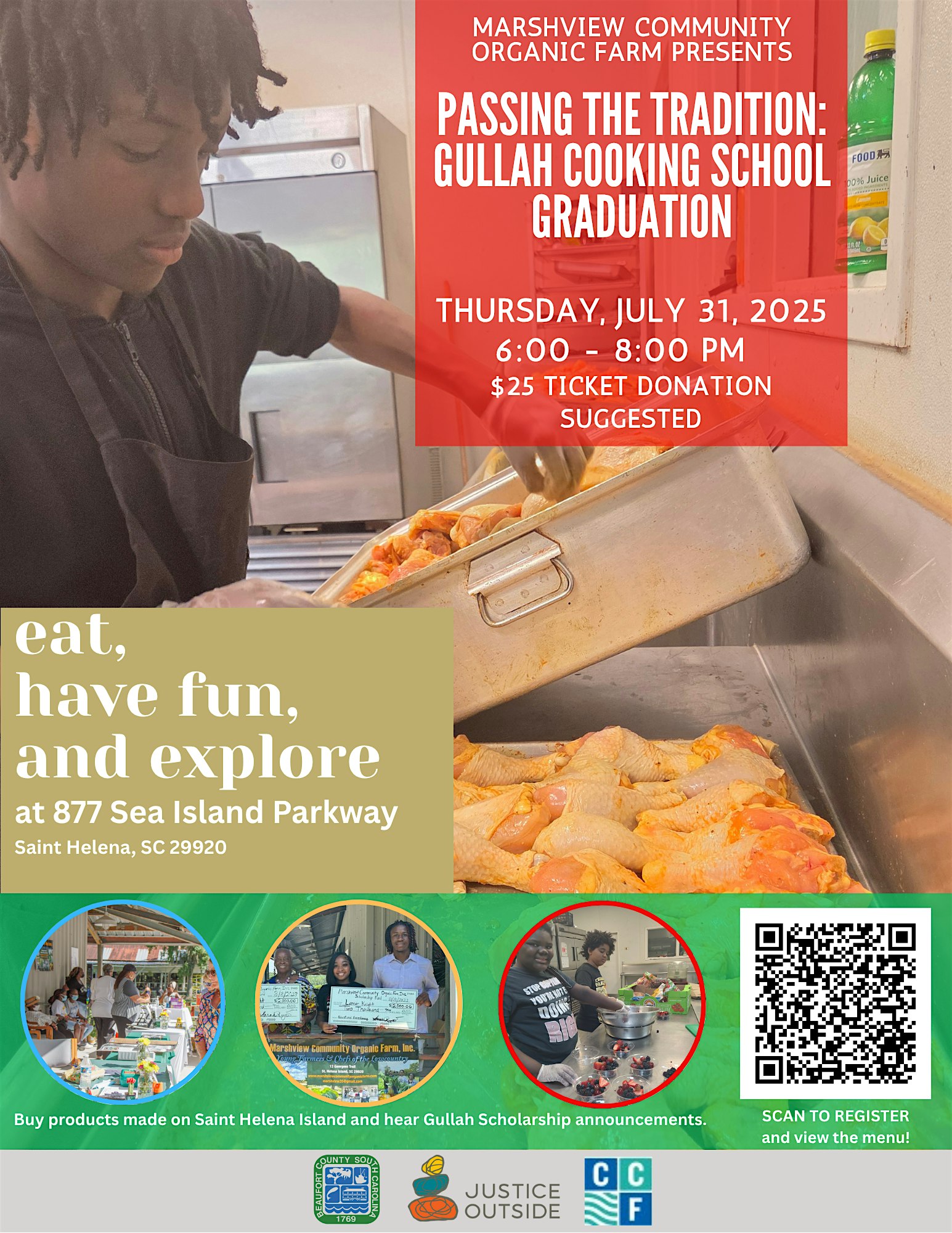 Gullah Cooking School Graduation at South Carolina Coastal Community Development Center – Saint Helena Island, SC