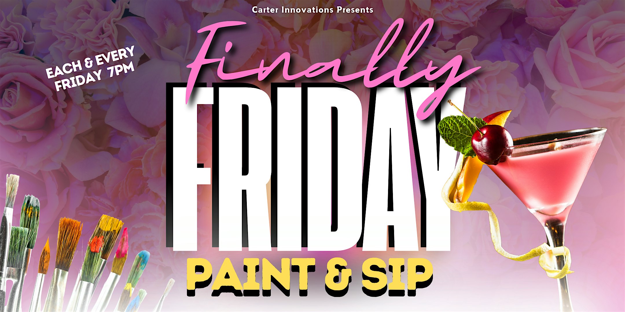Finally Friday Paint & Sip Party at Belle Station Midtown – Houston, TX