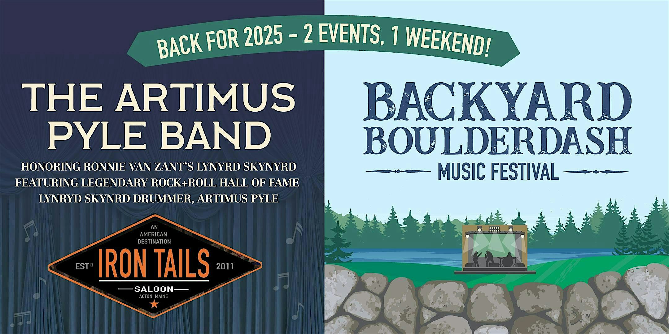 Artimus Pyle Band at Iron Tails Saloon/Backyard Boulderdash Music Festival at Iron Tails Saloon – Acton, ME