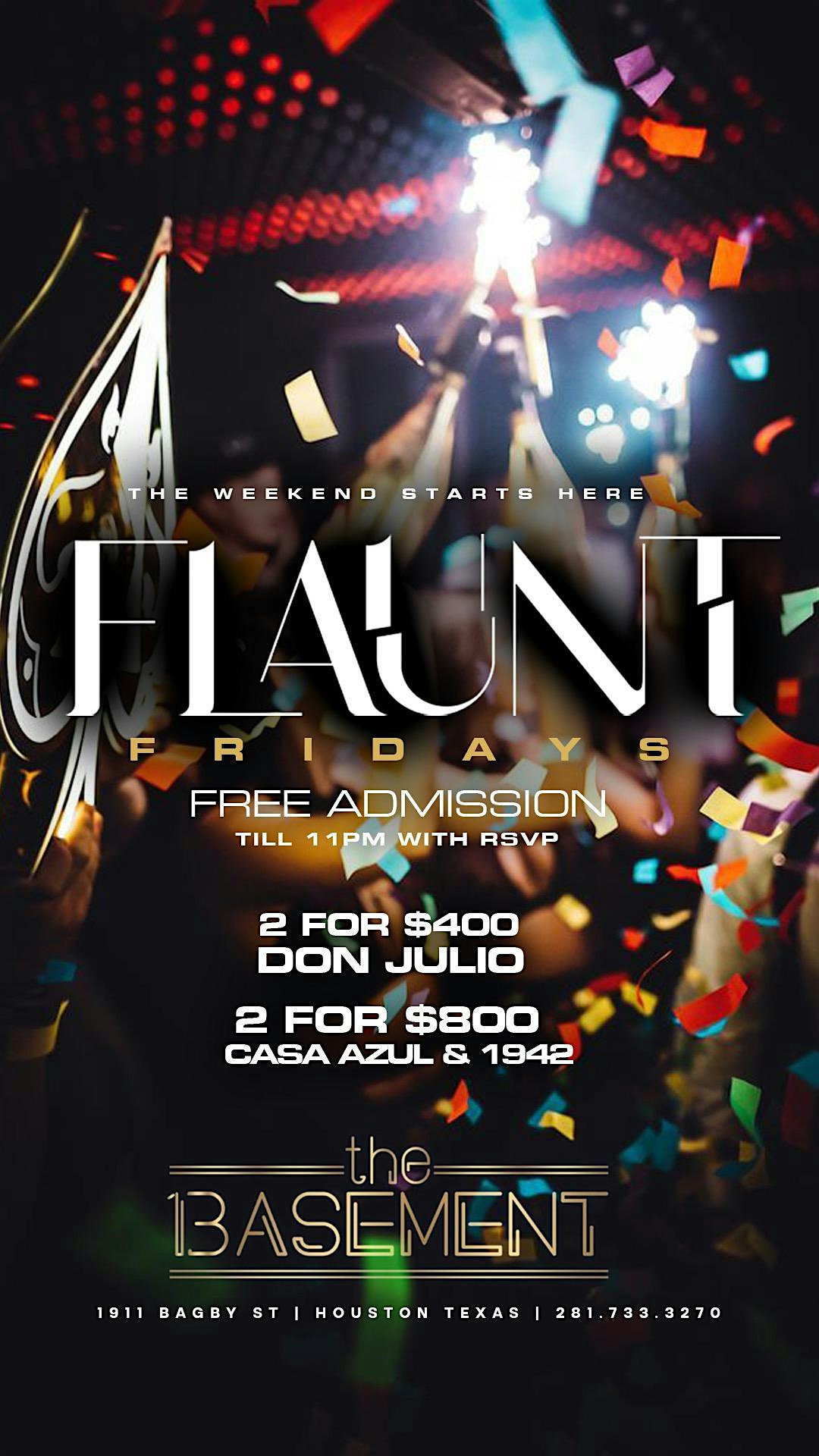 FLAUNT FRIDAYS AT THE BASEMENT at The Basement – Houston, TX