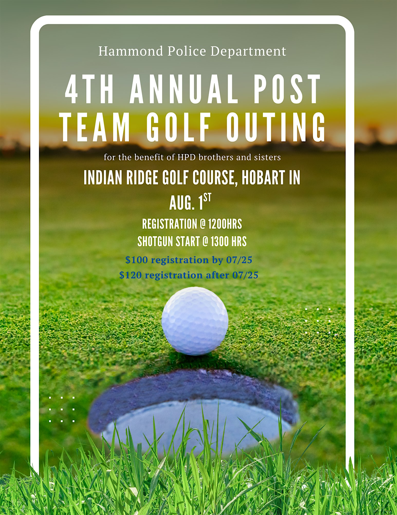 2025 HPD POST TEAM GOLF OUTING at Indian Ridge Country Club – Hobart, IN