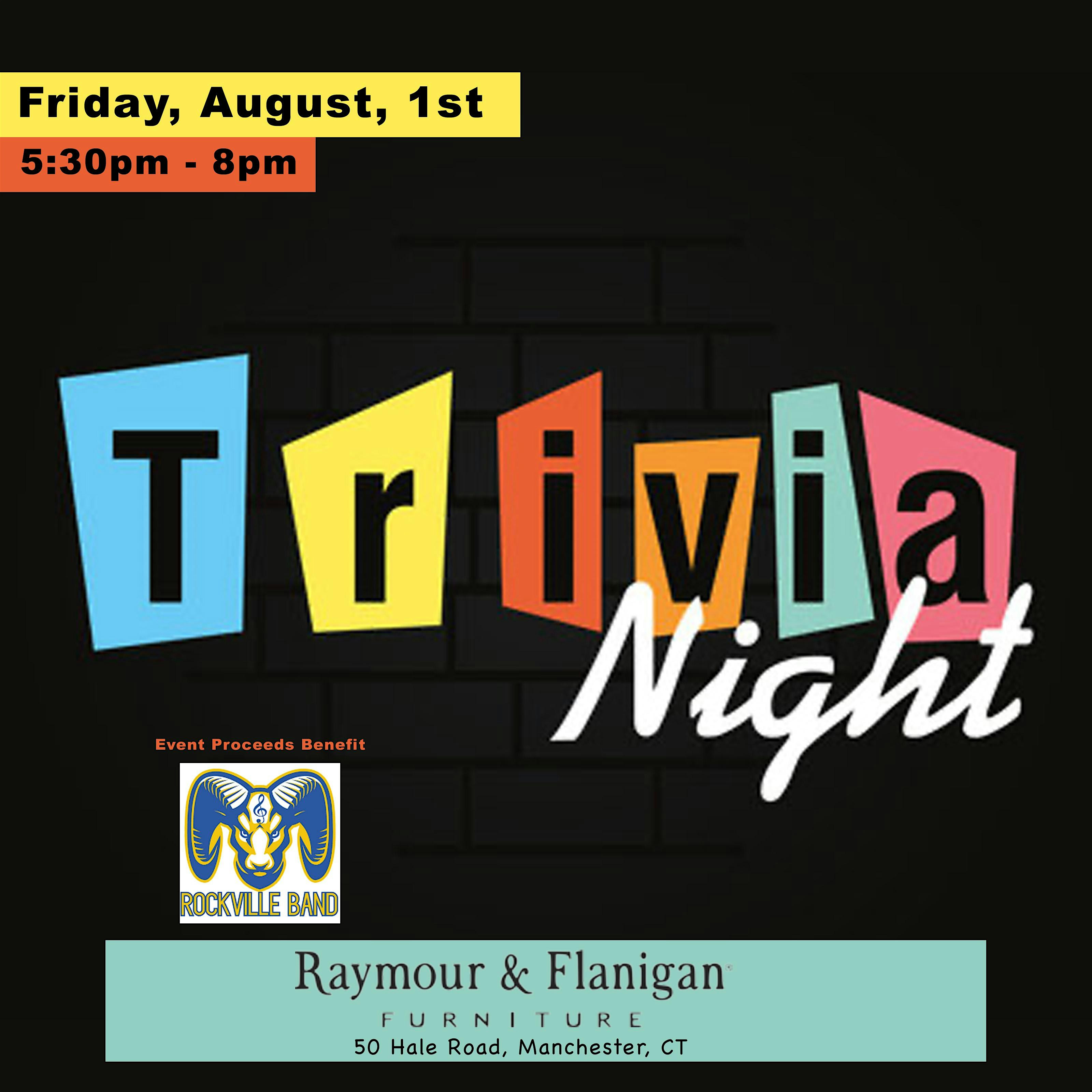 Trivia Night with the Rockville High School Band at Raymour & Flanigan Furniture and Mattress Showroom & Outlet – Manchester, CT