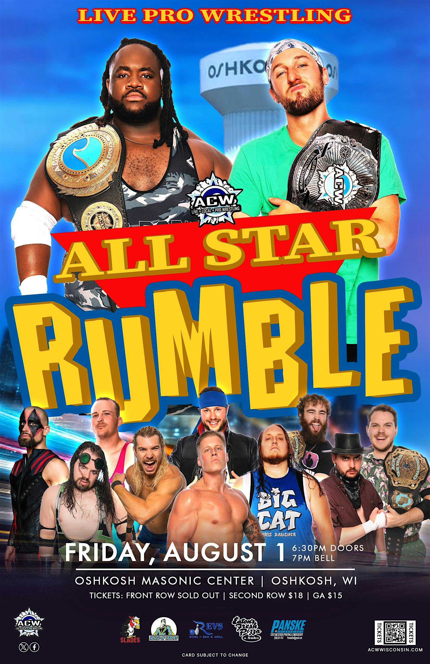 ACW 66 – All Star Rumble at Oshkosh Masonic Center – Oshkosh, WI