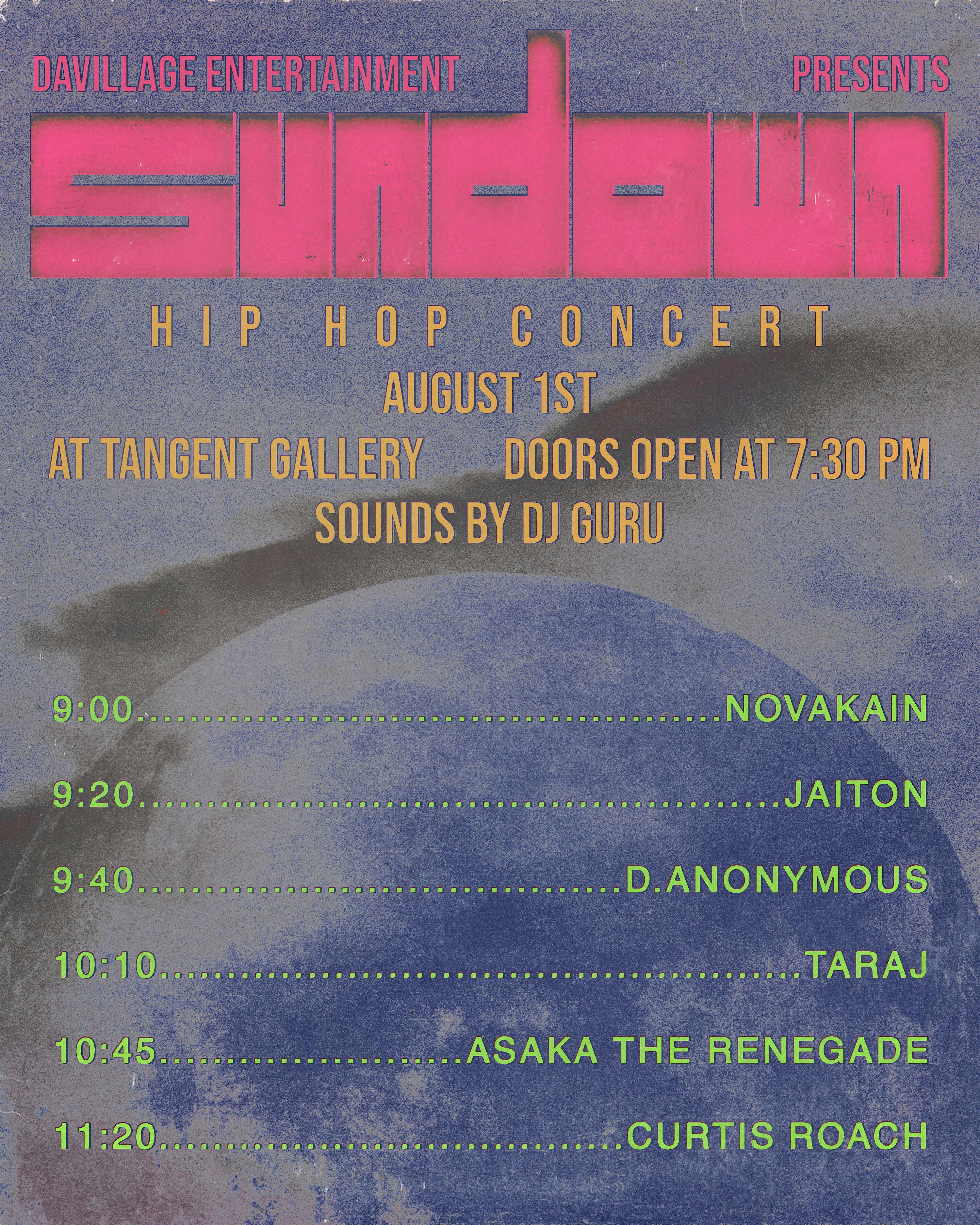 SunDown at Tangent Gallery & Hastings Street Ballroom – Detroit, MI