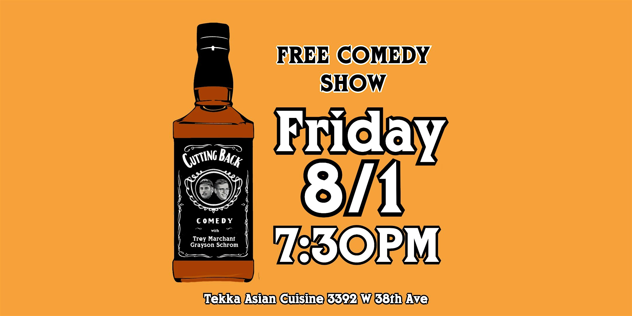 Cutting Back Comedy Show at Tekka Asian Cuisine – Denver, CO