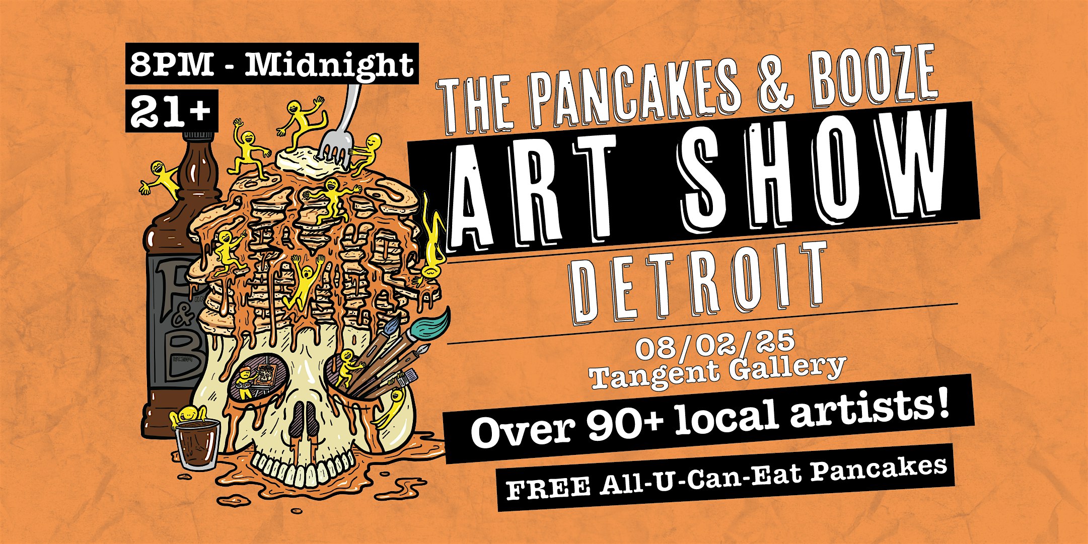 The Detroit Pancakes & Booze Art Show at Tangent Gallery & Hastings Street Ballroom – Detroit, MI