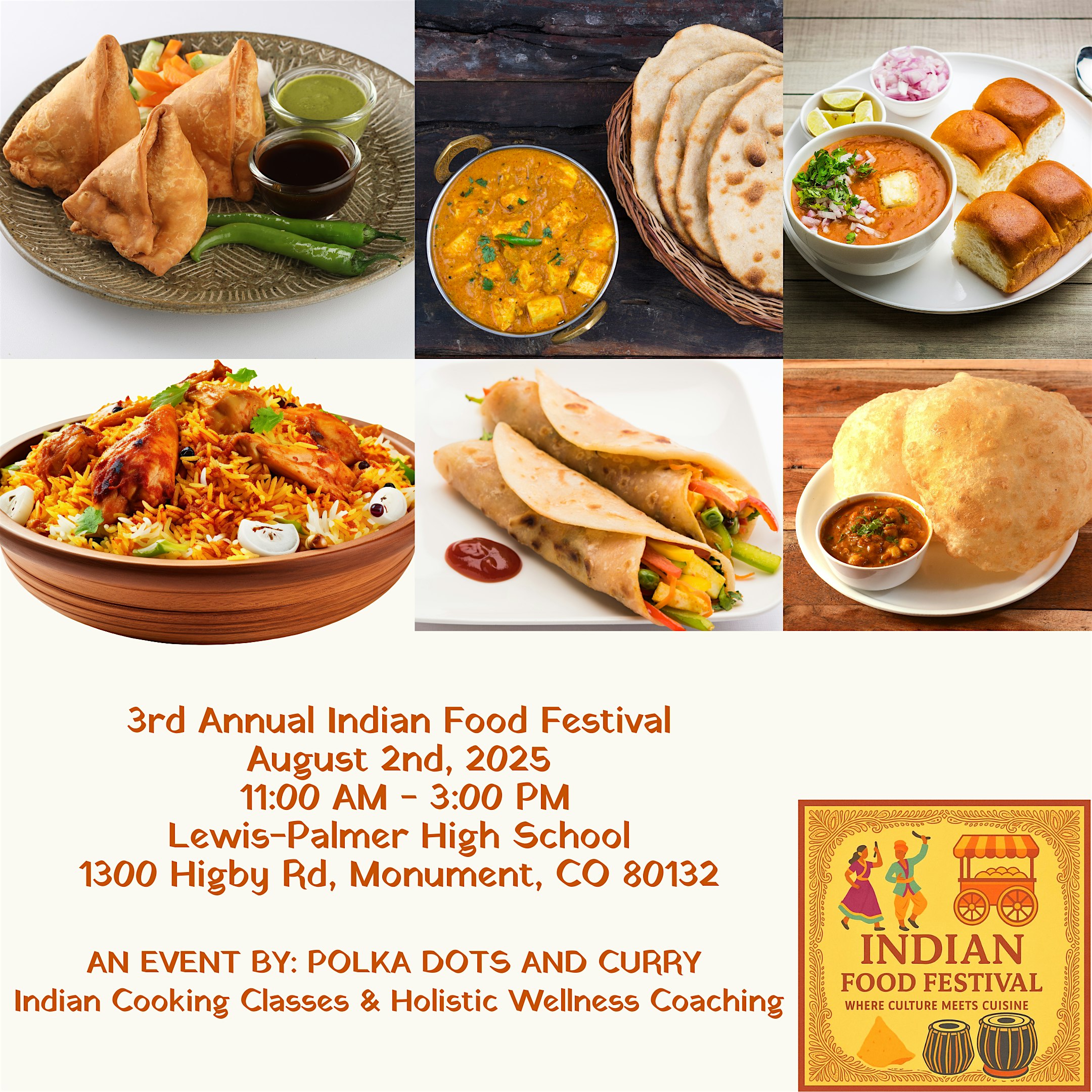 Annual Indian Food Festival at Lewis-Palmer High School – Monument, CO