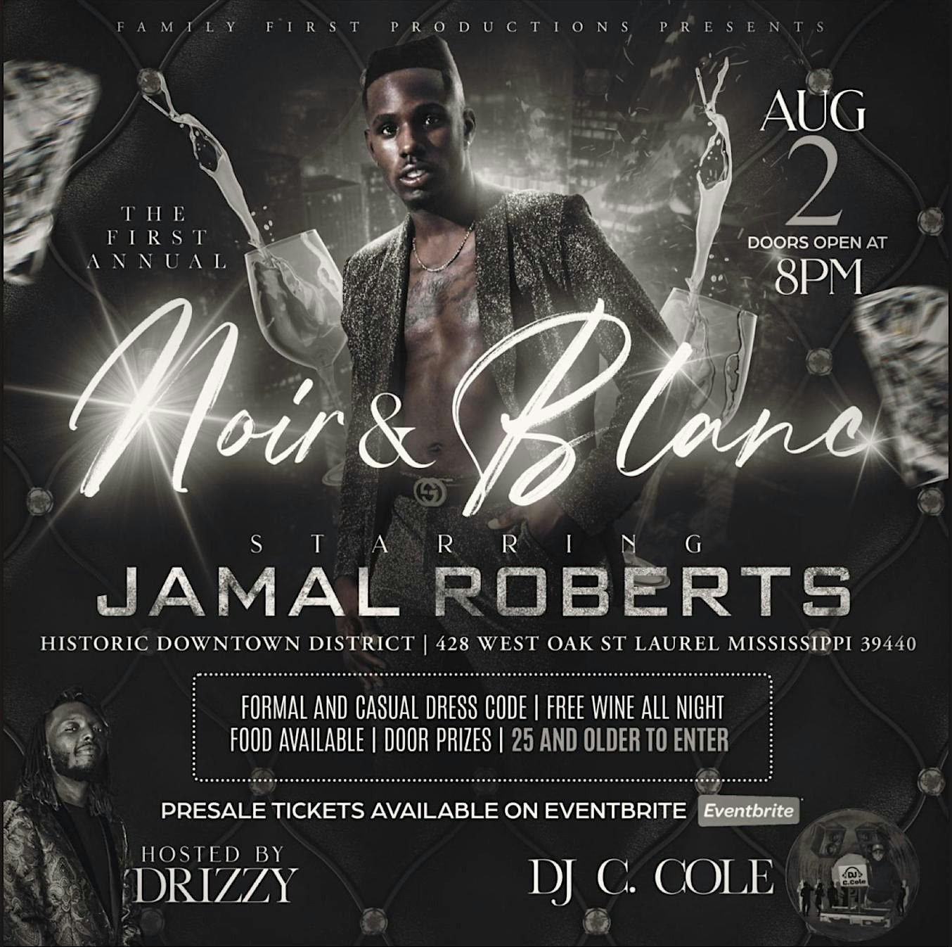 NOIR & BLANC STARRING JAMAL ROBERTS at L.t. Ellis Center – Laurel, MS