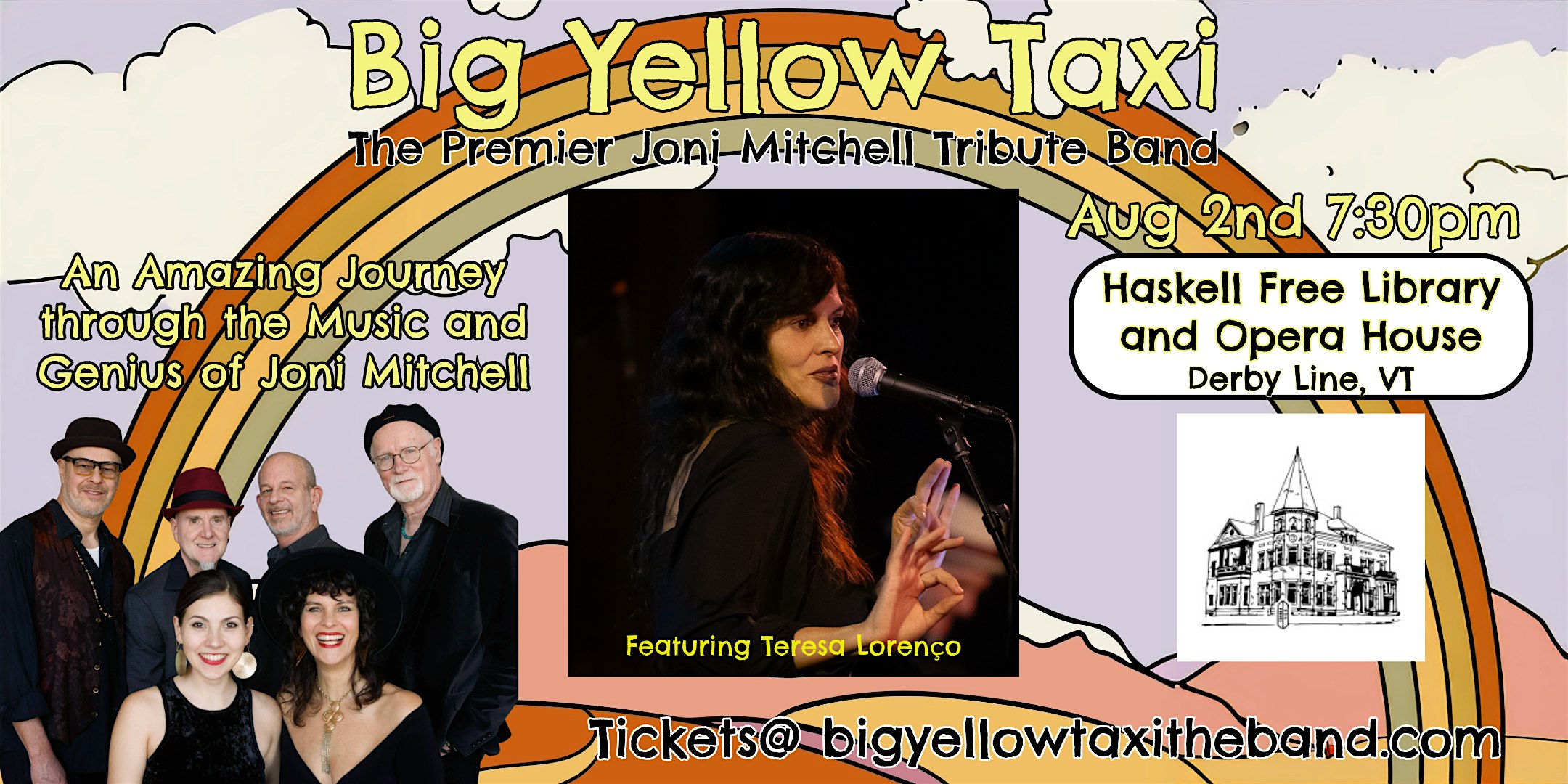 Big Yellow Taxi at the Haskell Free Library and Opera House at Haskell Free Library and Opera House – Derby, VT