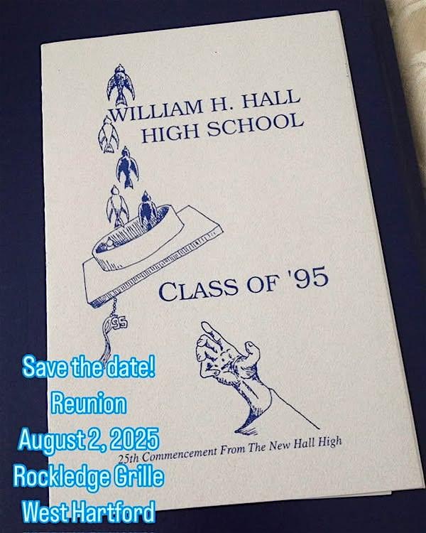 Hall High Class of ’95: 30 Year Reunion! at Rockledge Grille – West Hartford, CT