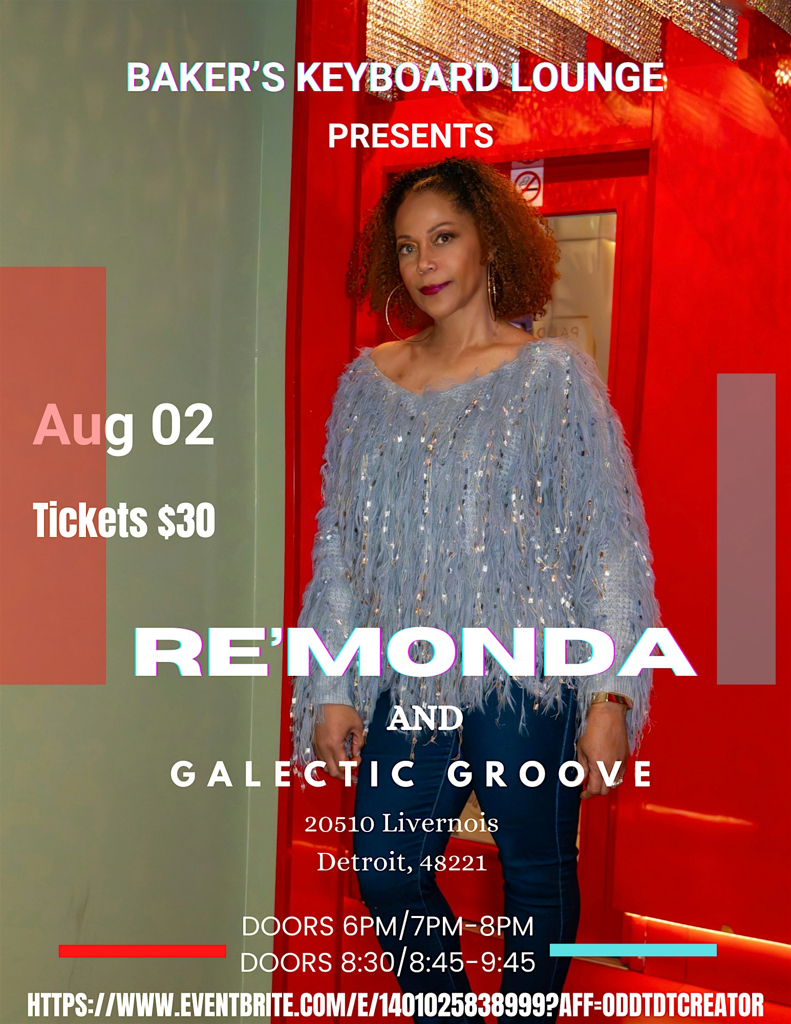 Re’Monda & Galactic Groove’s Evening at Baker’s at Baker’s Keyboard Lounge – Detroit, MI