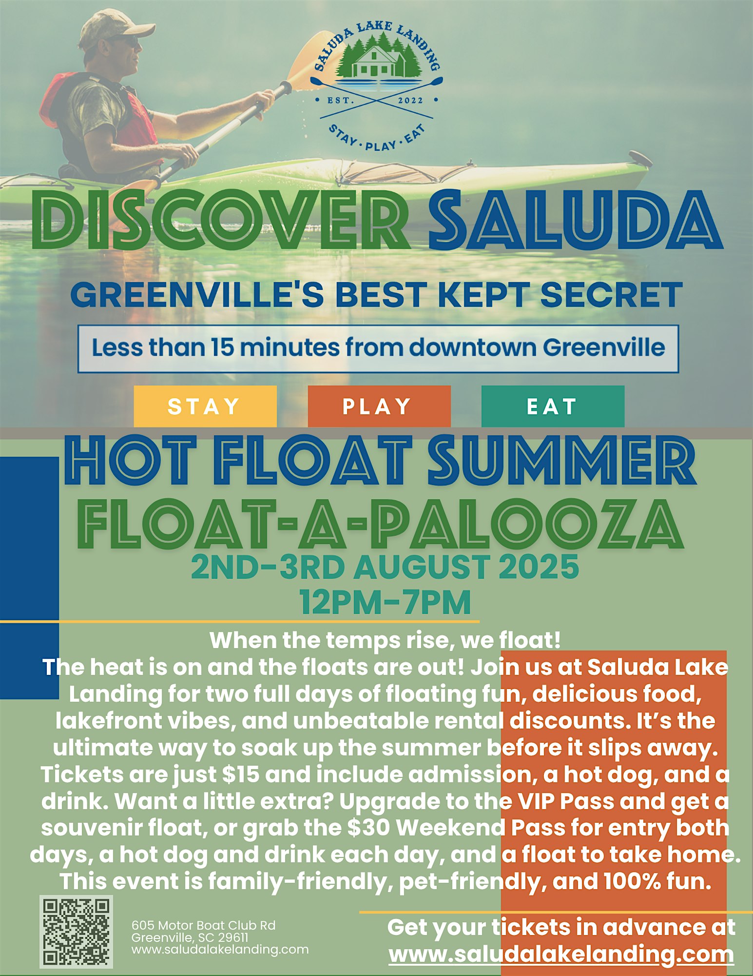 Hot Float Summer Float-a-Palooza at 605 Motor Boat Club Rd, Greenville, SC 29611, USA – Greenville, SC