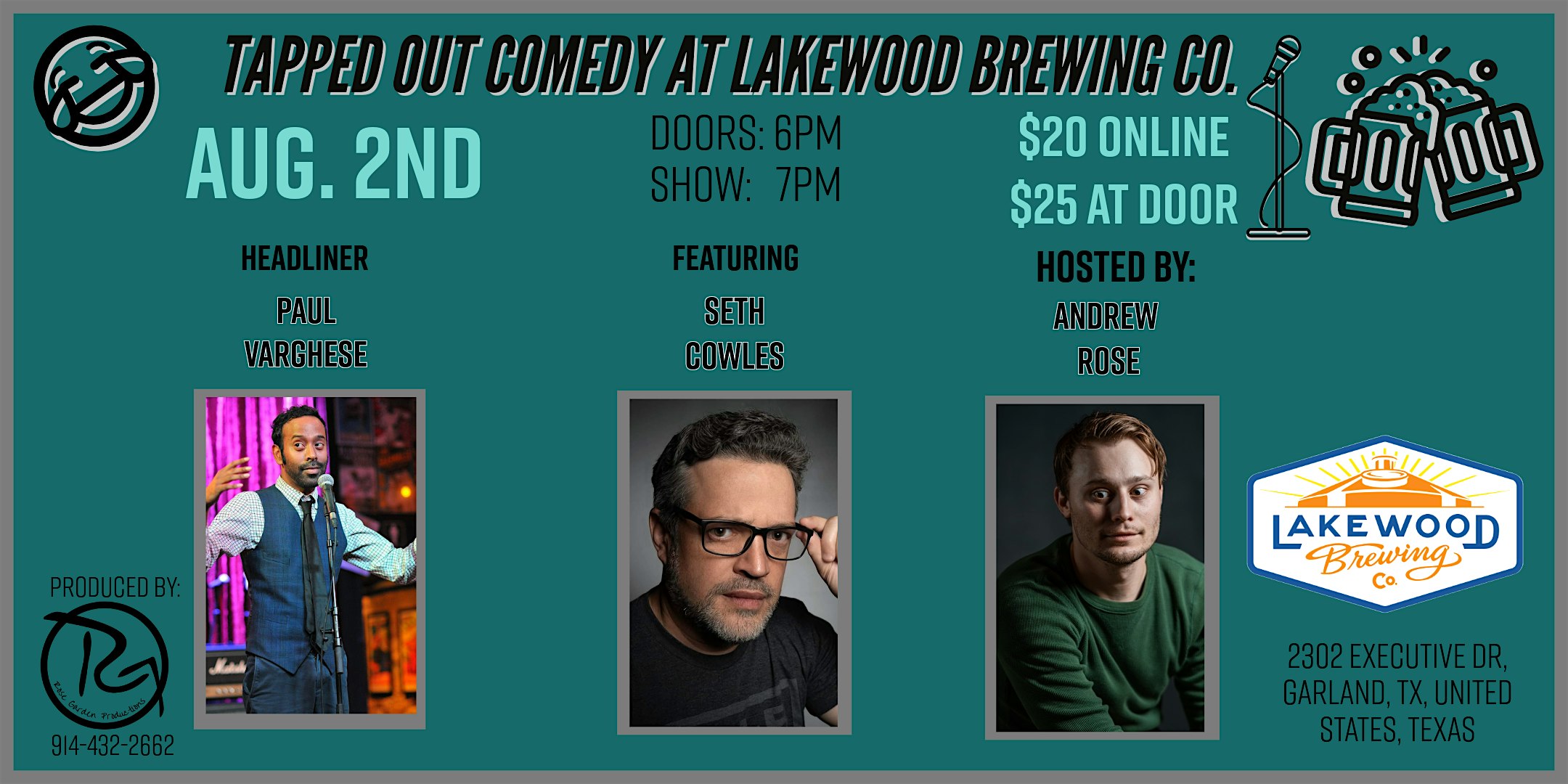 TAPPED OUT COMEDY AT LAKEWOOD BREWING CO. at Lakewood Brewing Company – Garland, TX