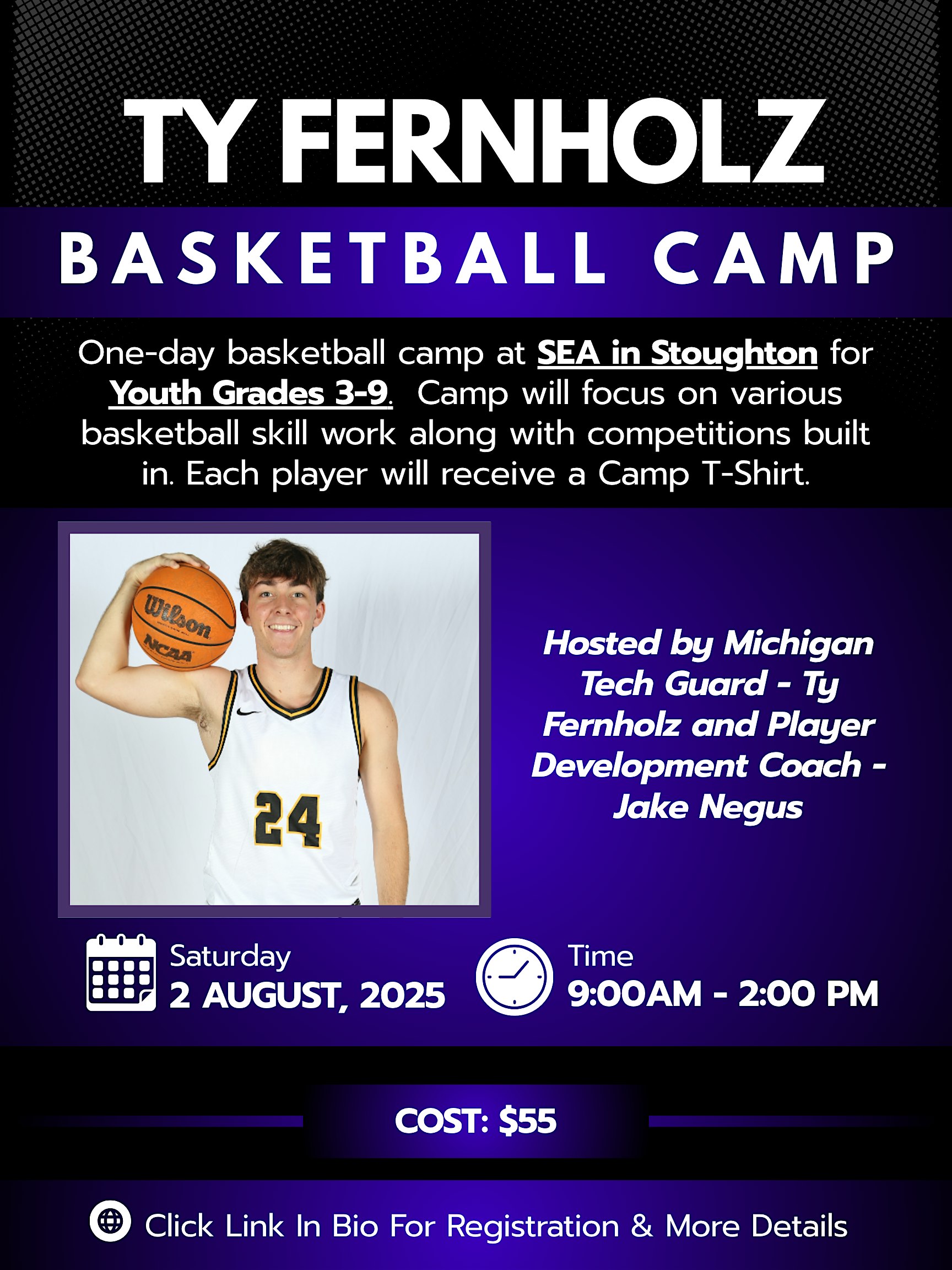 Ty Fernholz Basketball Camp at Sports Enhancement Academy (SEA) – Stoughton, WI