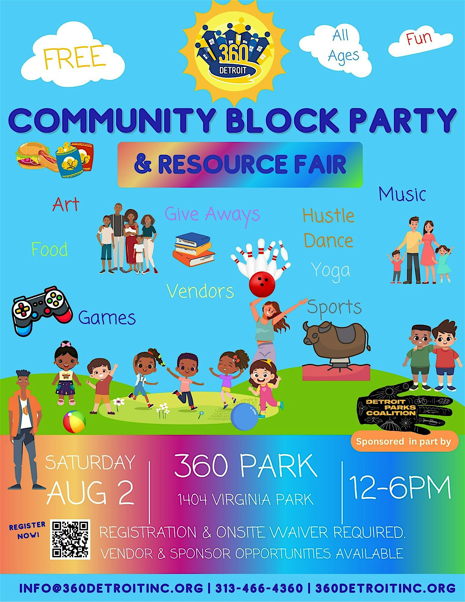 360 Detroit, Inc.’s Annual Community Block Party & Resource Fair at 360 Park – Detroit, MI