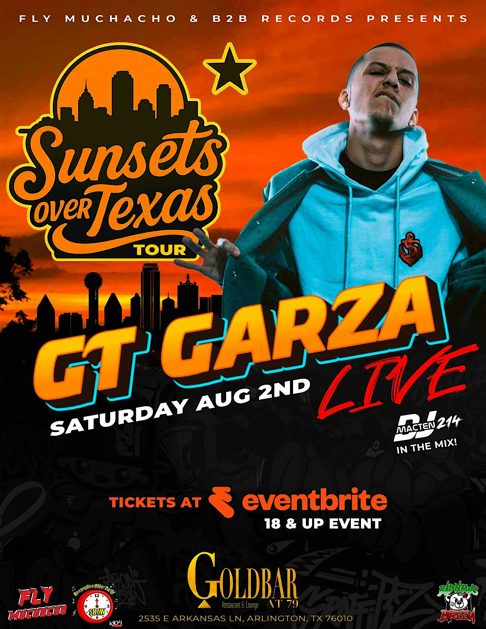 GtGarza Live Sat 8/2 GoldsBar79 2535e Arkansas lane Arlington tx at 2535 E Arkansas Ln – Arlington, TX