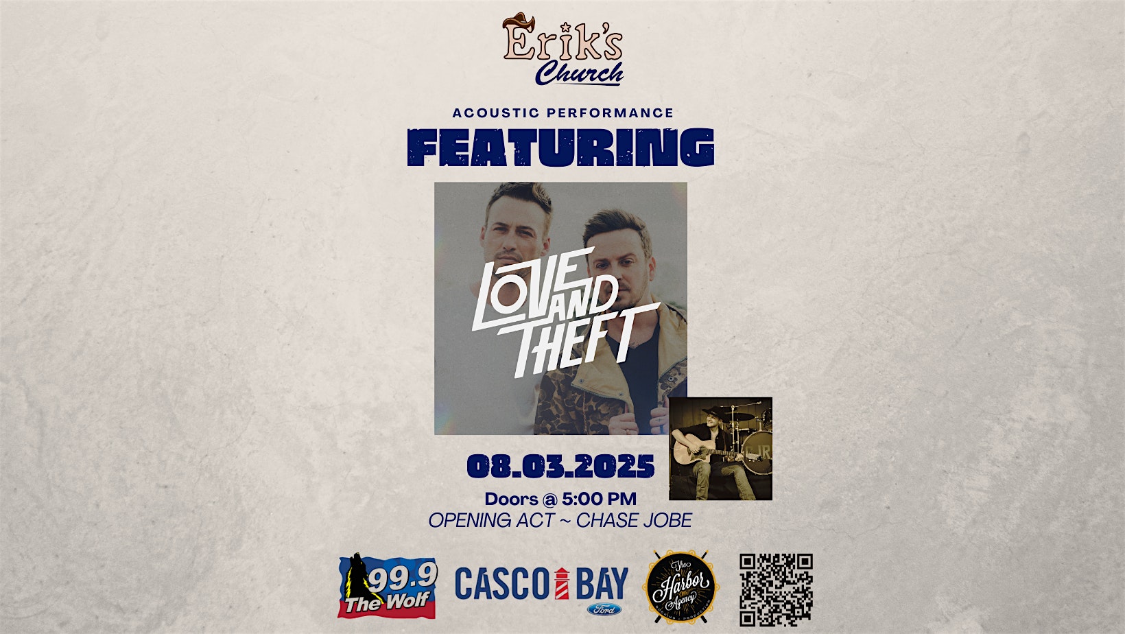 Love & Theft Acoustic Show at Eriks Church – Windham, ME