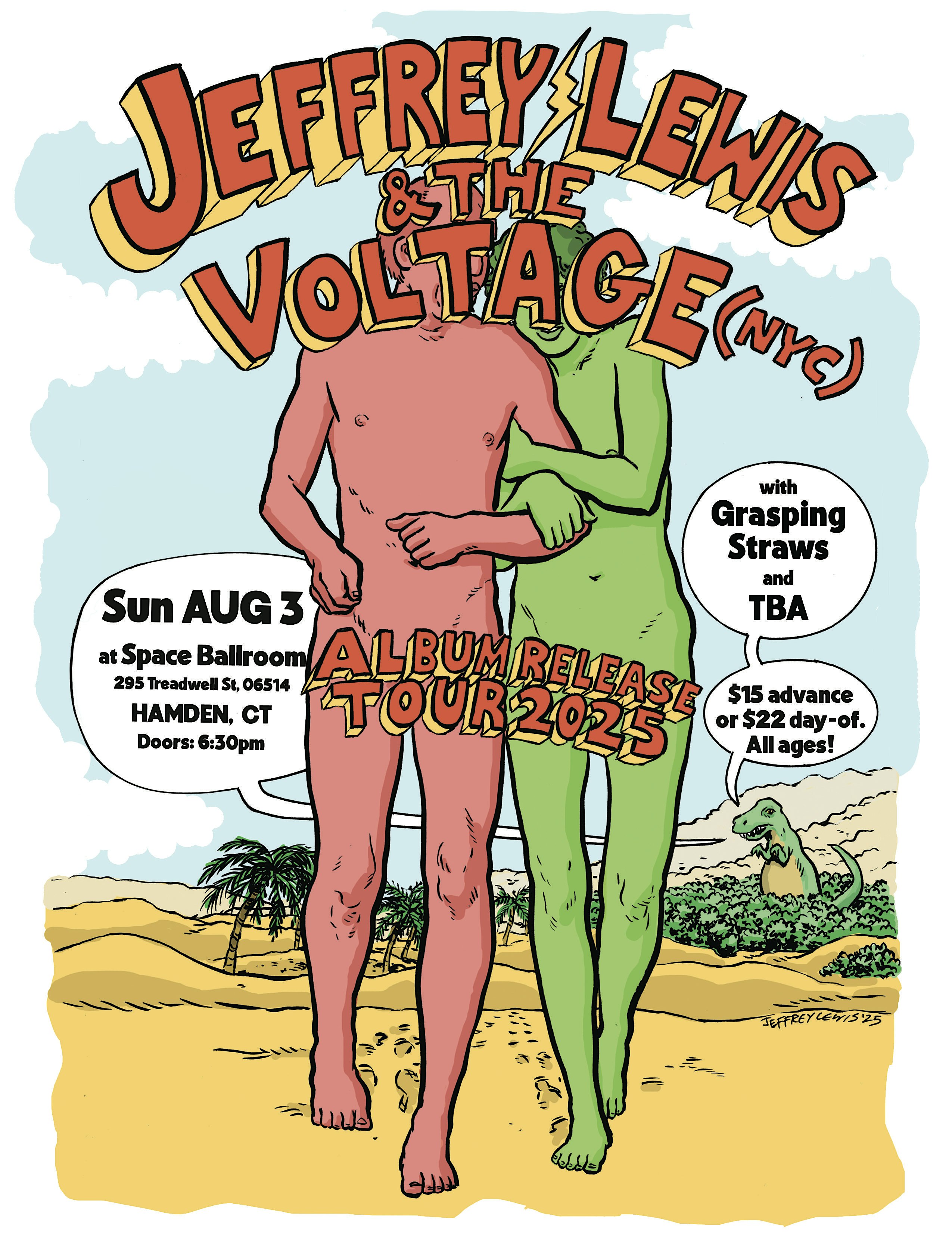 Jeffrey Lewis & The Voltage at Space Ballroom (Front Room) – Hamden, CT