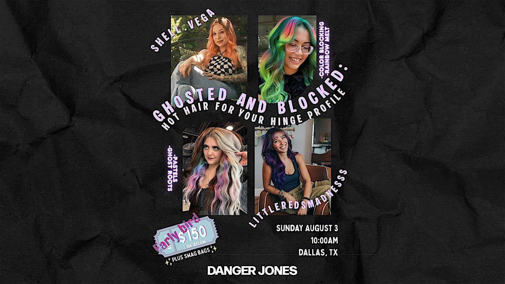 Ghosted and Blocked: hot hair for your hinge profile at Dolls and Beaus Salon – Dallas, TX