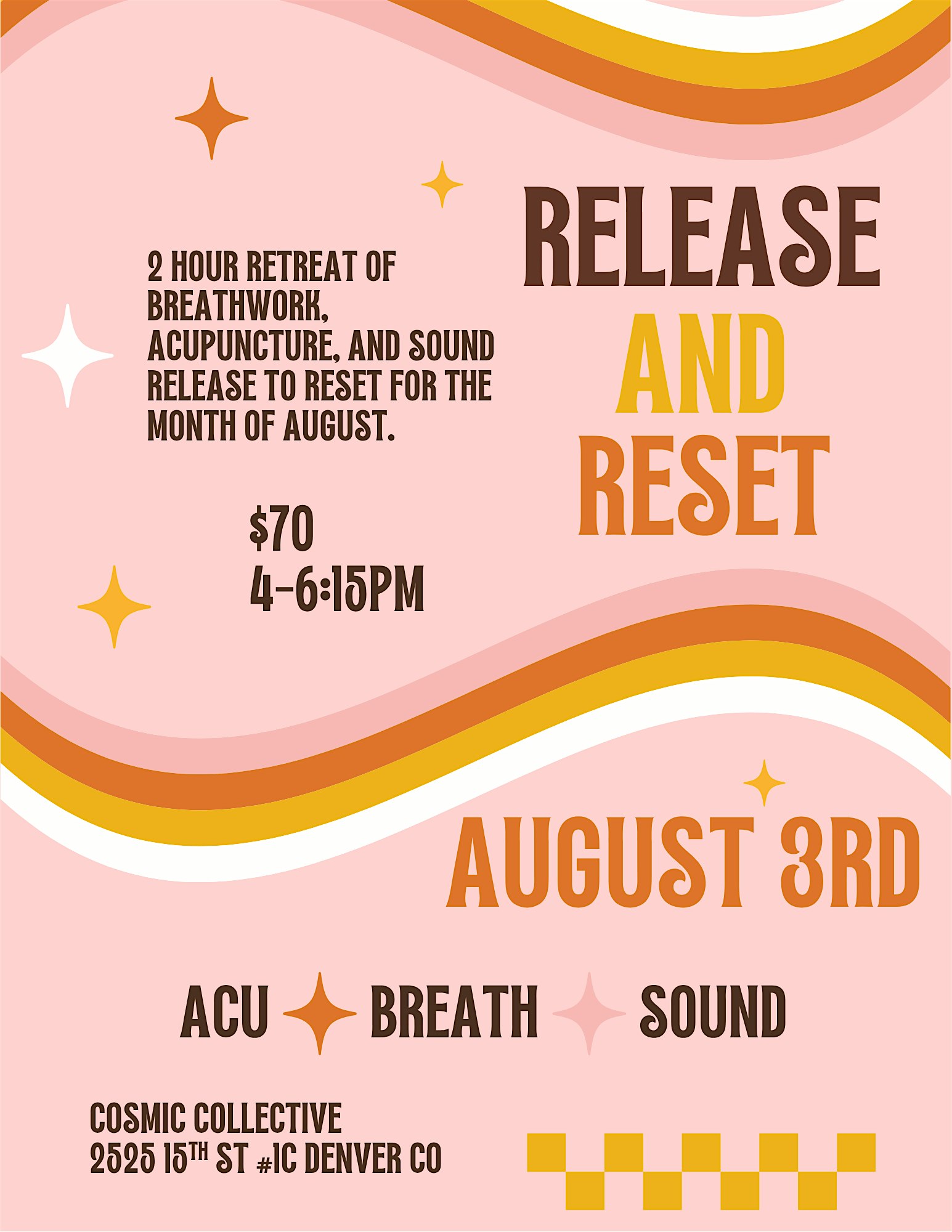 RELEASE AND RESET at 2525 15th St – Denver, CO