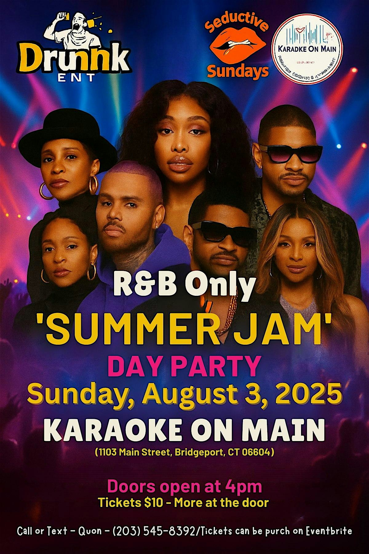 R&B Only ‘Summer Jam’ Day Party at Karaoke On Main – Bridgeport, CT