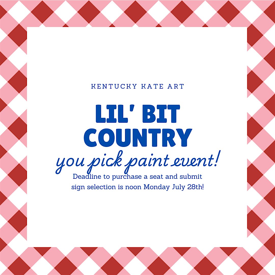 Lil’ Bit Country Paint Event at Brick+Mortar Boutique and Coffeehouse – Simpsonville, KY