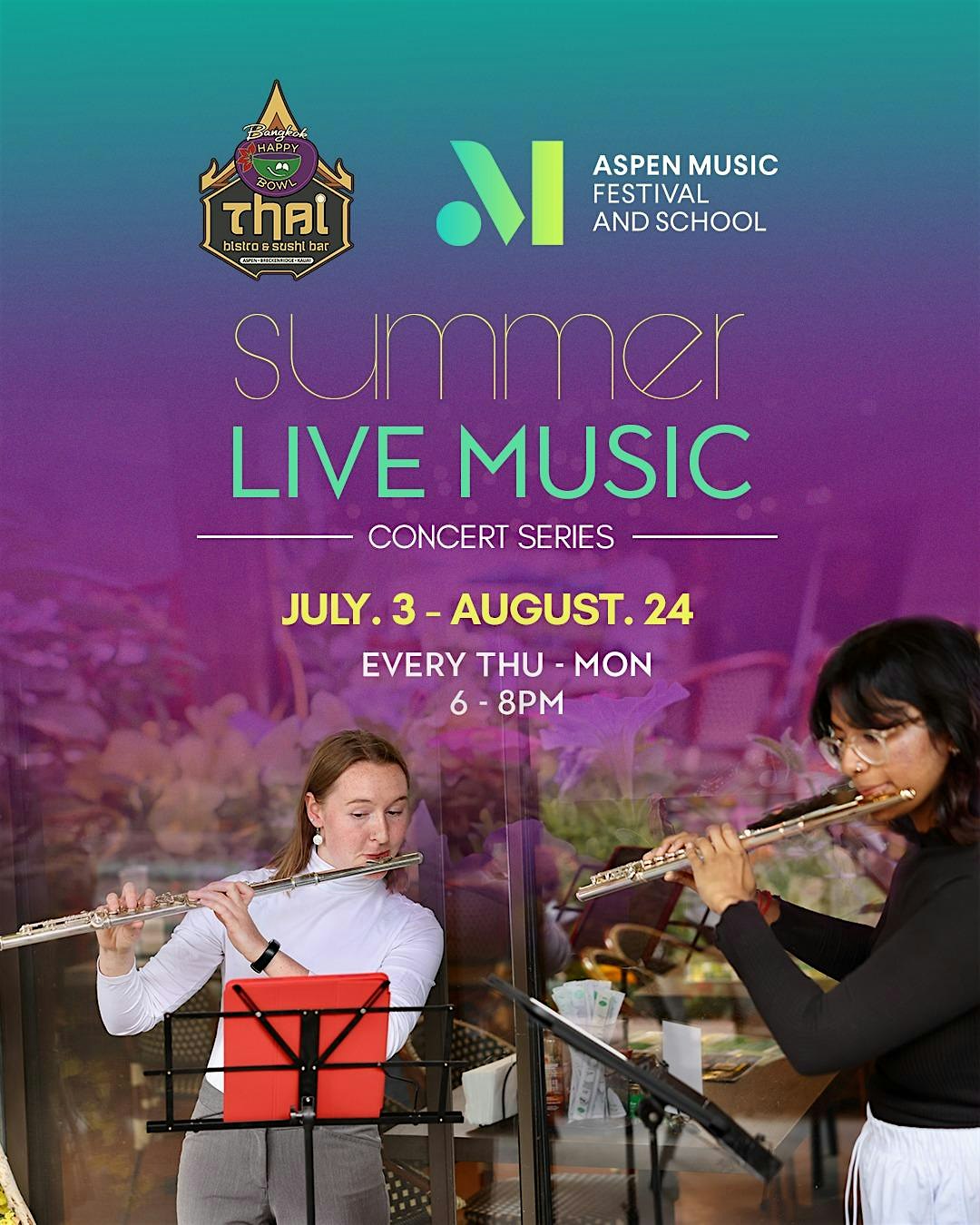 FREE Live Music Concert Series at Bangkok Happy Bowl Thai Bistro – Aspen, CO