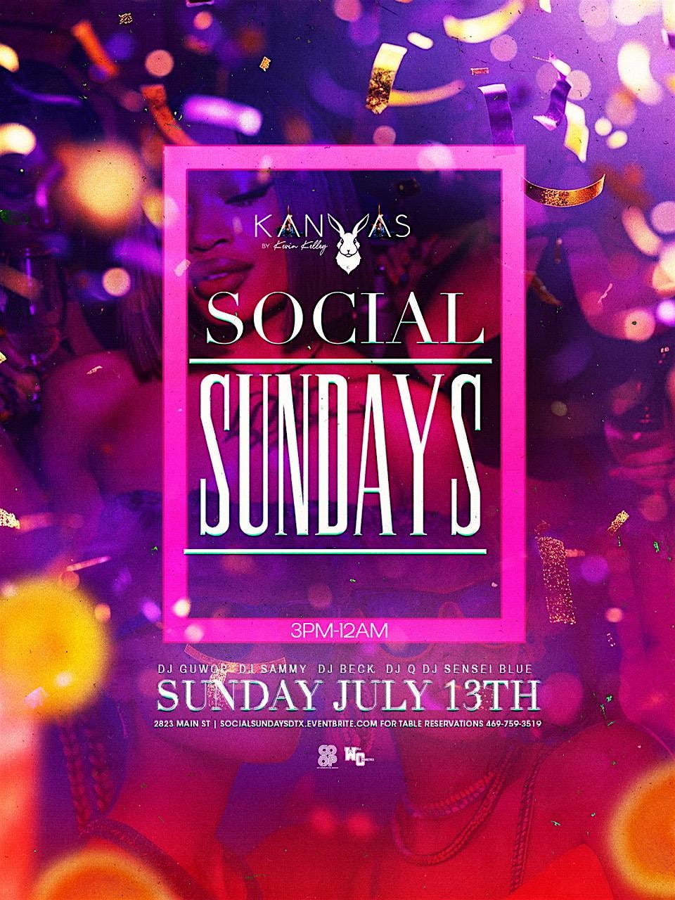 “Social Sundays” at Kanvas at KANVAS Sports + Social – Dallas, TX