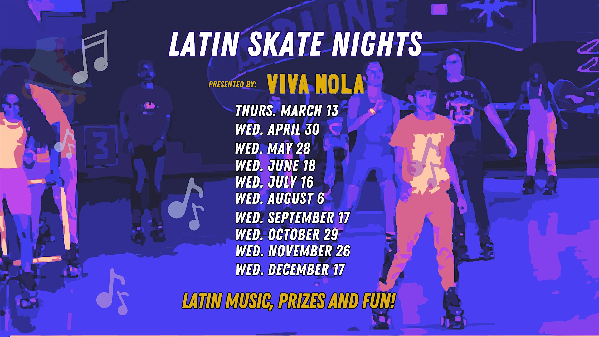 Latin Skate Night by VIVA NOLA Magazine at Airline Skate Center, Inc – Metairie, LA