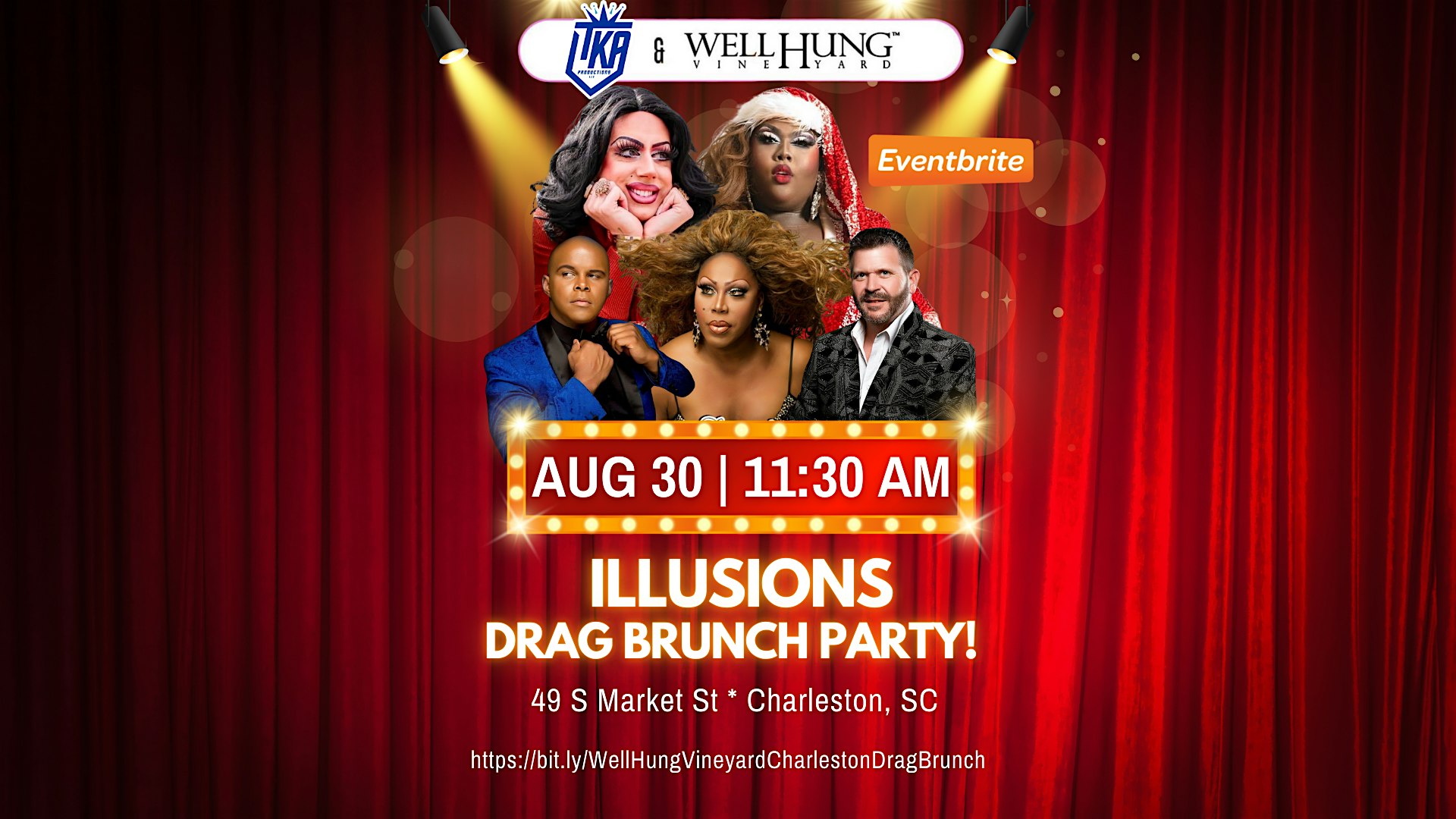 Well Hung Vineyards Illusions Drag Brunch Party at Well Hung Vineyard – Restaurant – Charleston, SC