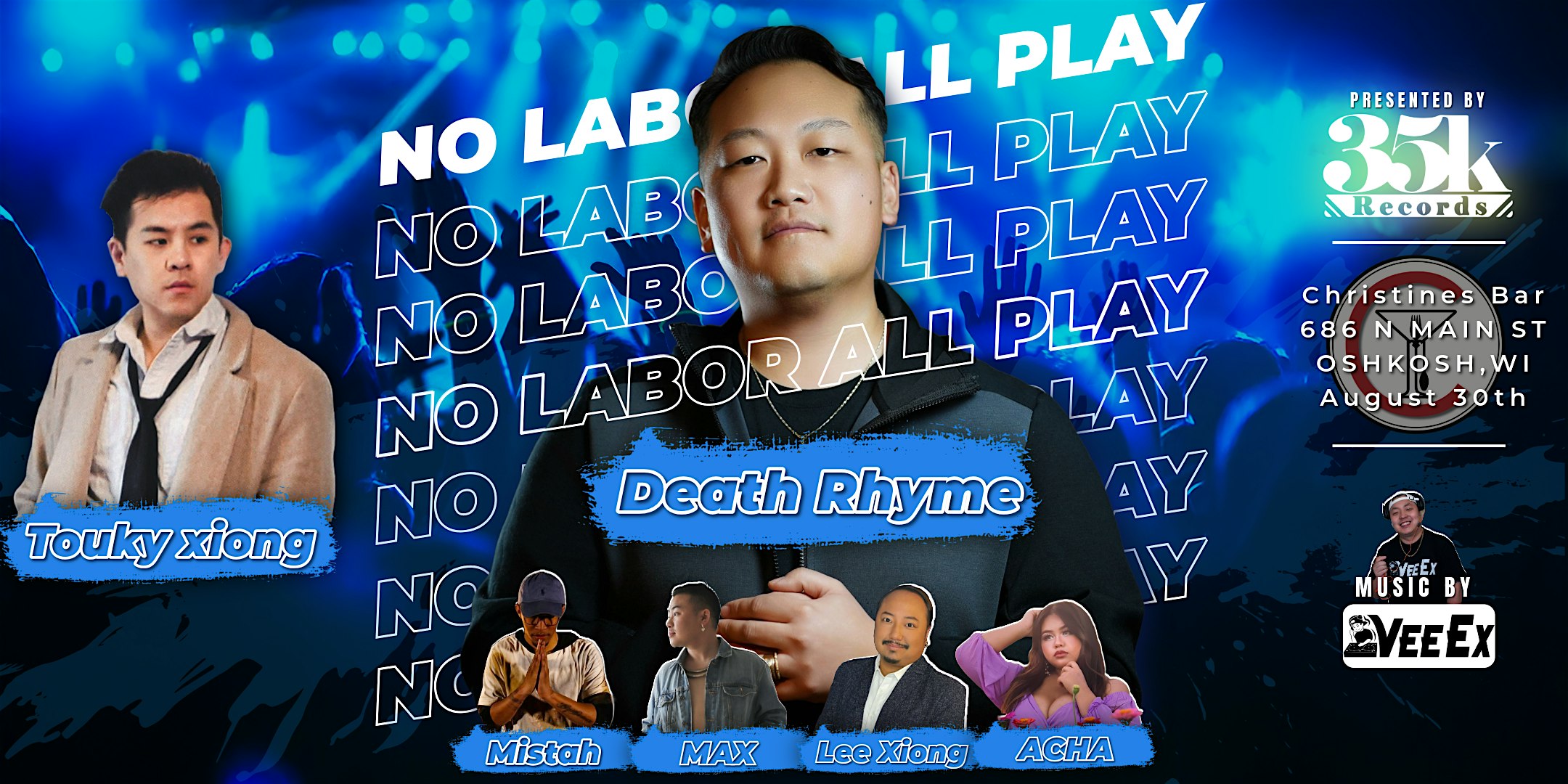 No Labor ALL Play at Christine’s Bar – Oshkosh, WI
