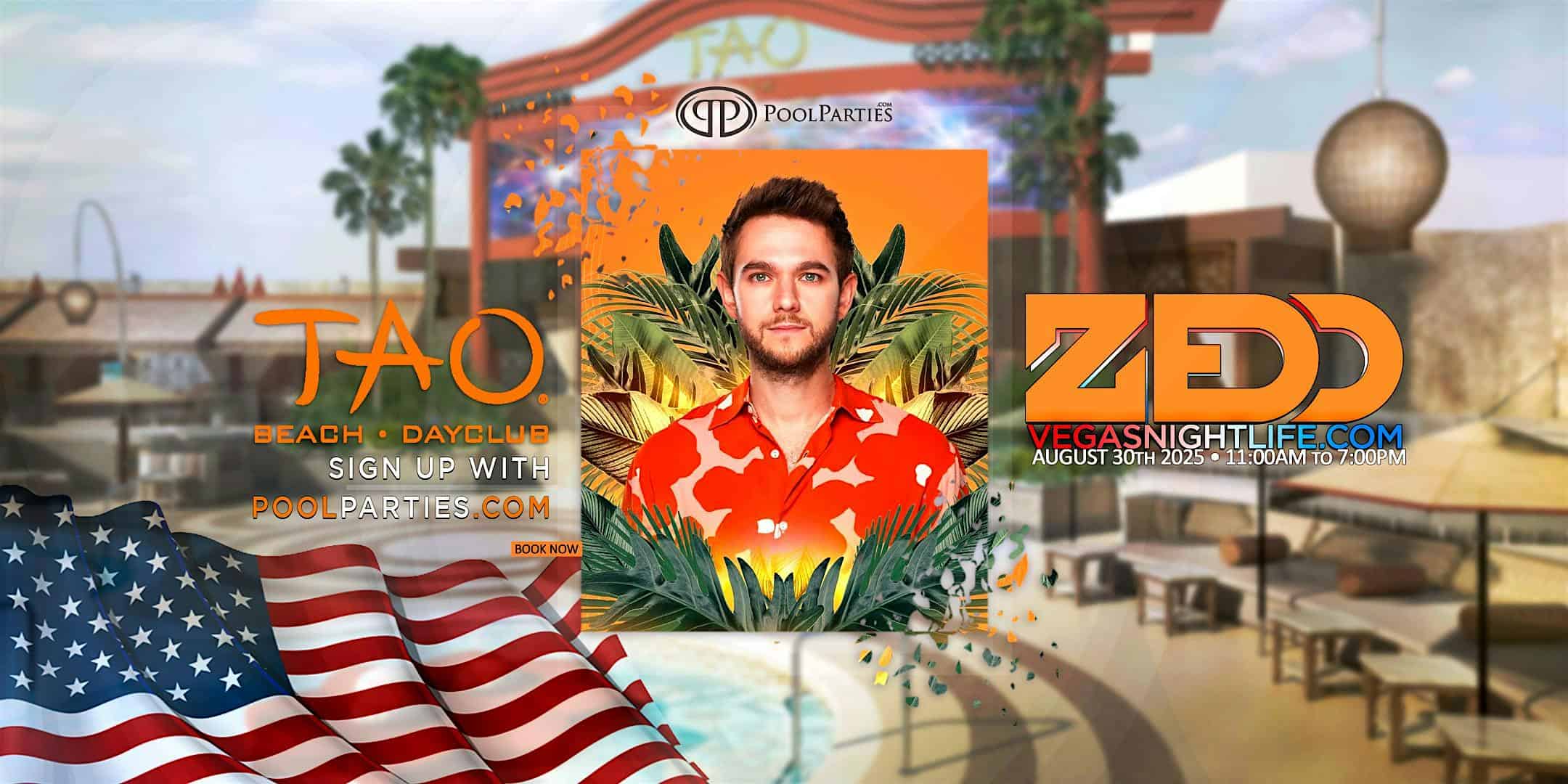 Zedd | Vegas Labor Day Sunday Pool Party | TAO Beach at TAO Beach Club – Las Vegas, NV