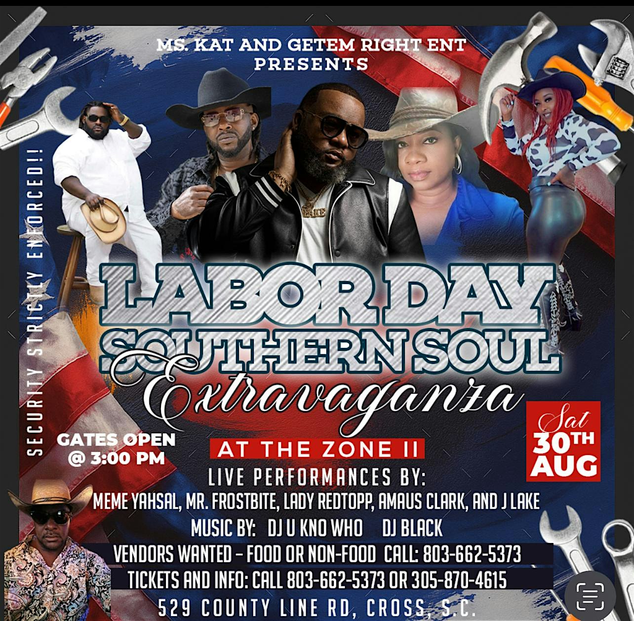 Labor Labor Day Weekend Southern Soul Extravaganza at The Zone – Cross, SC