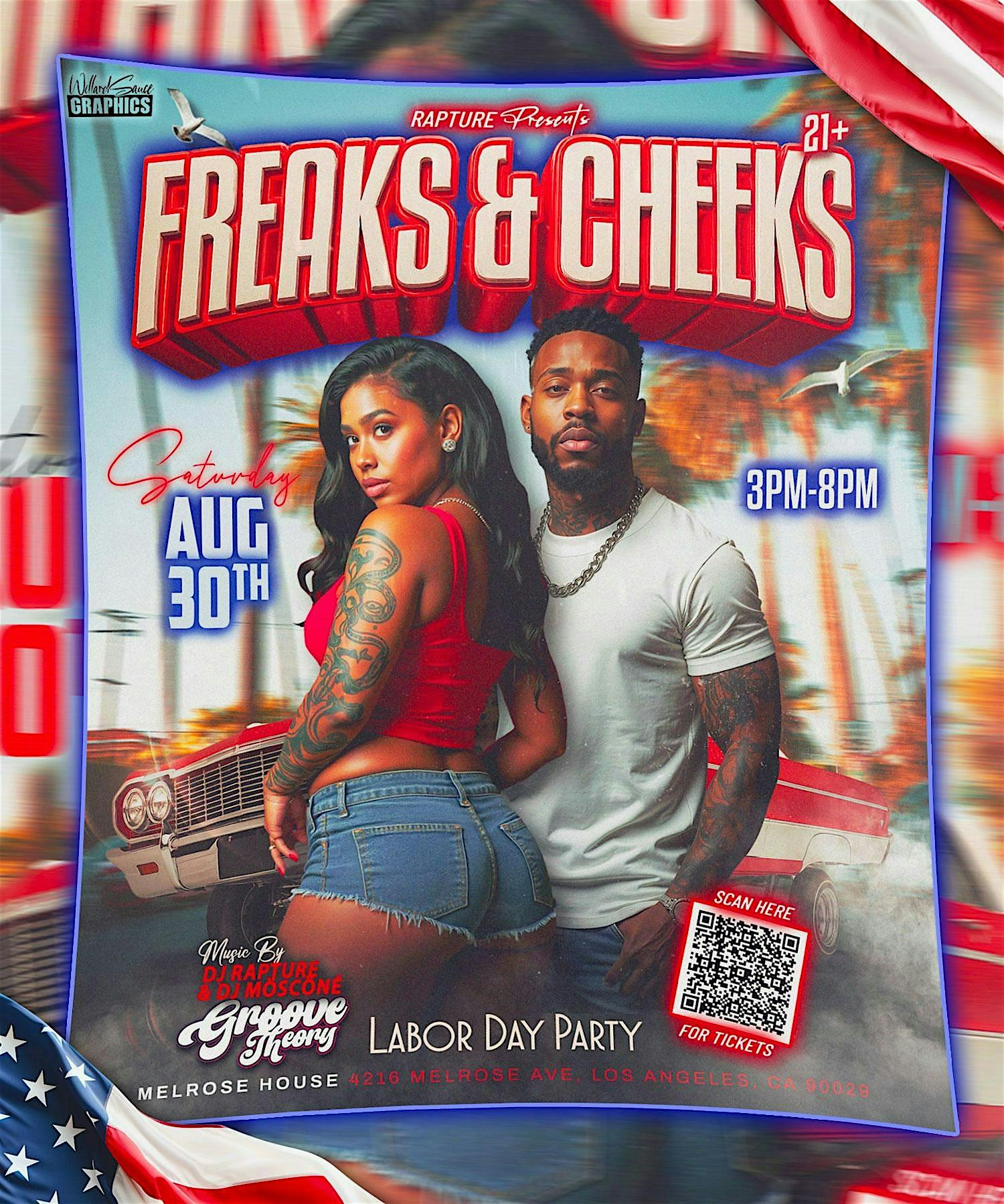 Groove Theory Los Angeles Freaks & Cheeks Premium Labor DAY Party at The Melrose House – Los Angeles, CA