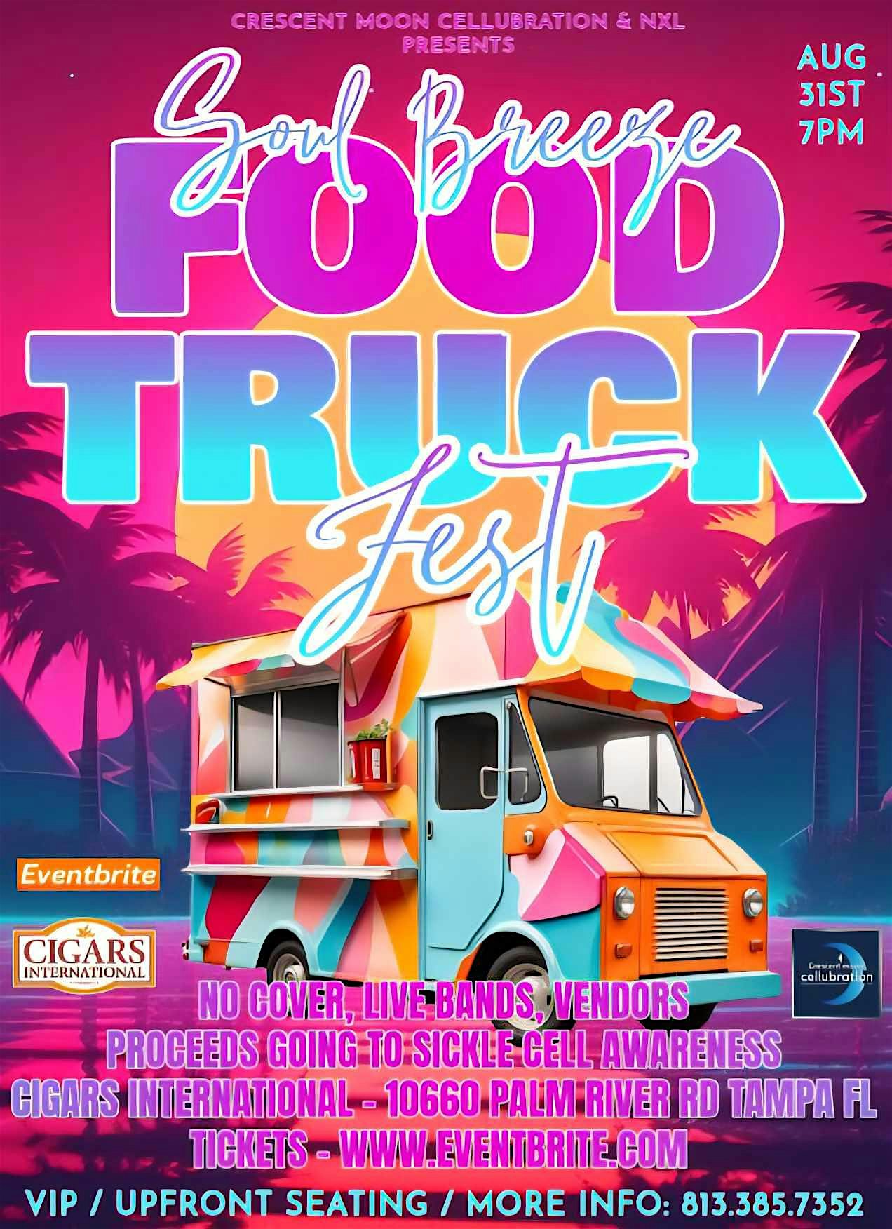 soul breeze food truck fest: VIP / TABLE ONLY / GROUP PACKAGE at Cigars International Superstore – Tampa, FL