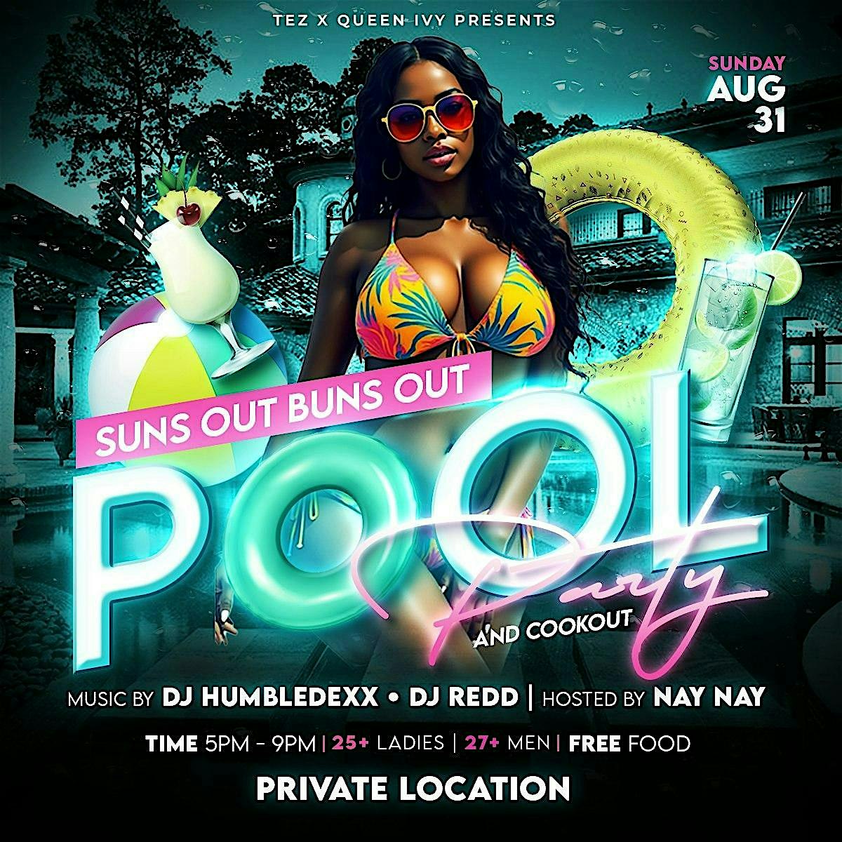 Sun Out Buns Out Pre Labor Day Pool Party at 9875 Windsor Lake Blvd – Columbia, SC