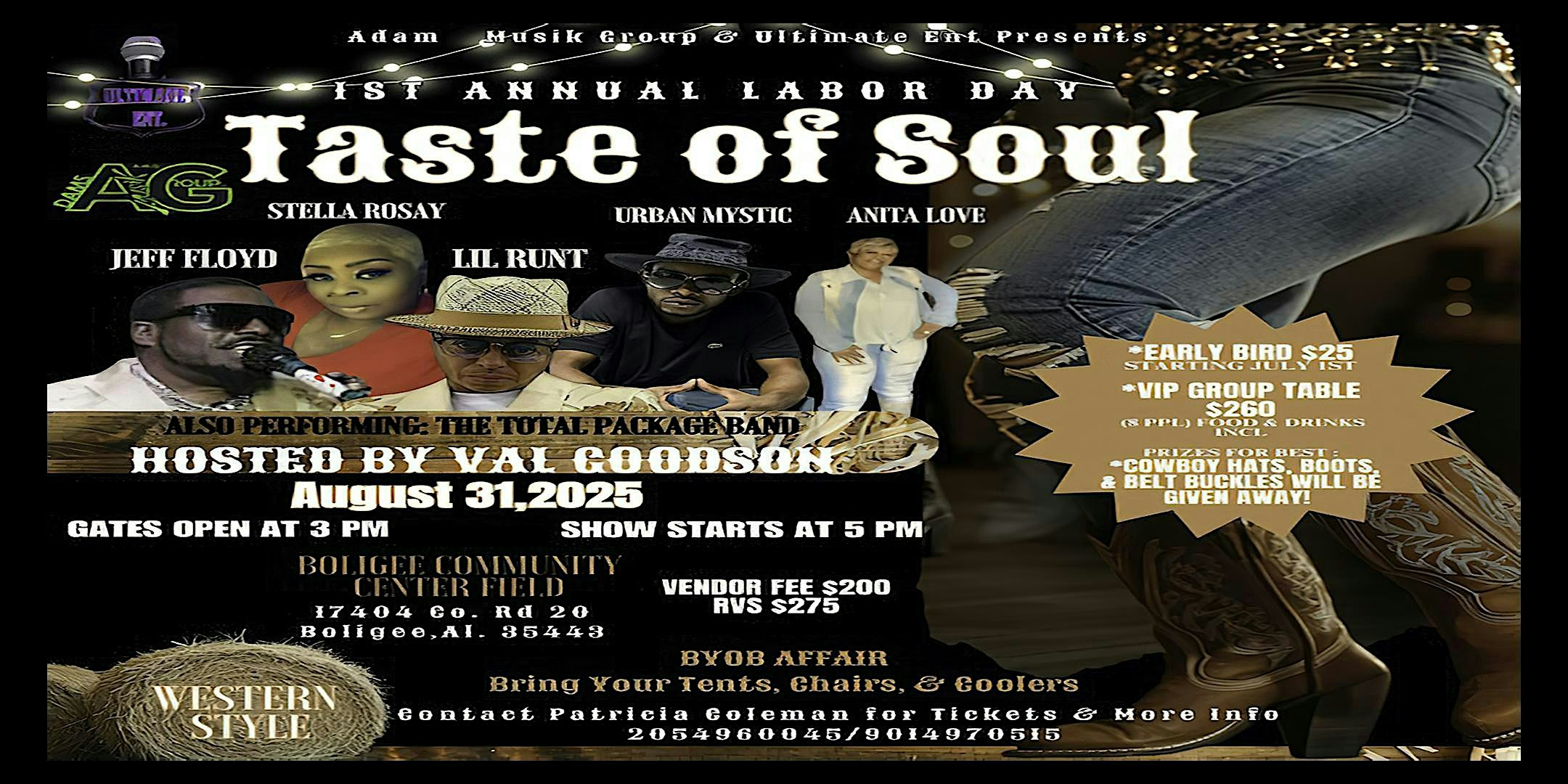 1st Annual Labor Day Taste of Soul at Boligee Community Center Field – Boligee, AL
