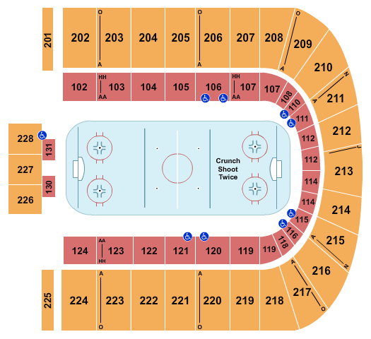 Syracuse Crunch vs. Rochester Americans at Upstate Medical University Arena at Onondaga County War Memorial – Syracuse,