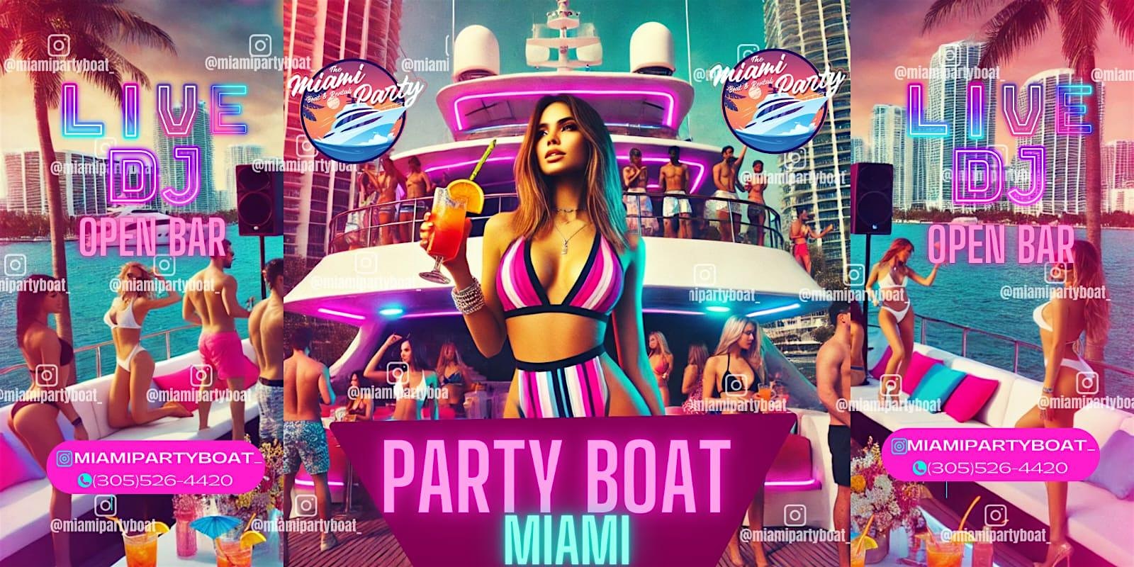 All Inclusive Boat Cruise Miami | BEST LIVE DJ | 3 HRS OPEN BAR at 401 Biscayne Blvd – Miami, FL