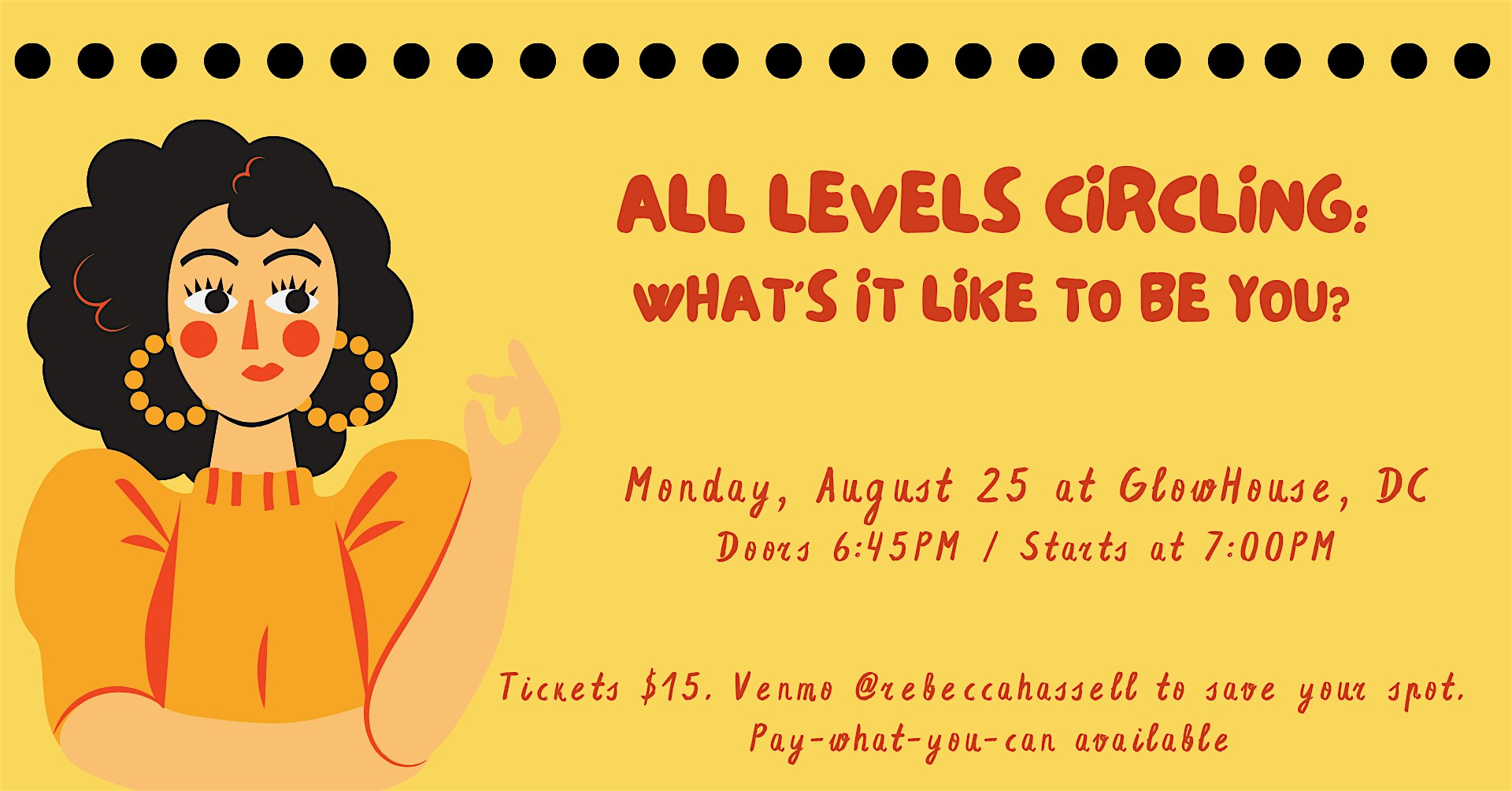 All-Levels Circling: What’s it like to be you? at GlowHouse – Washington, DC