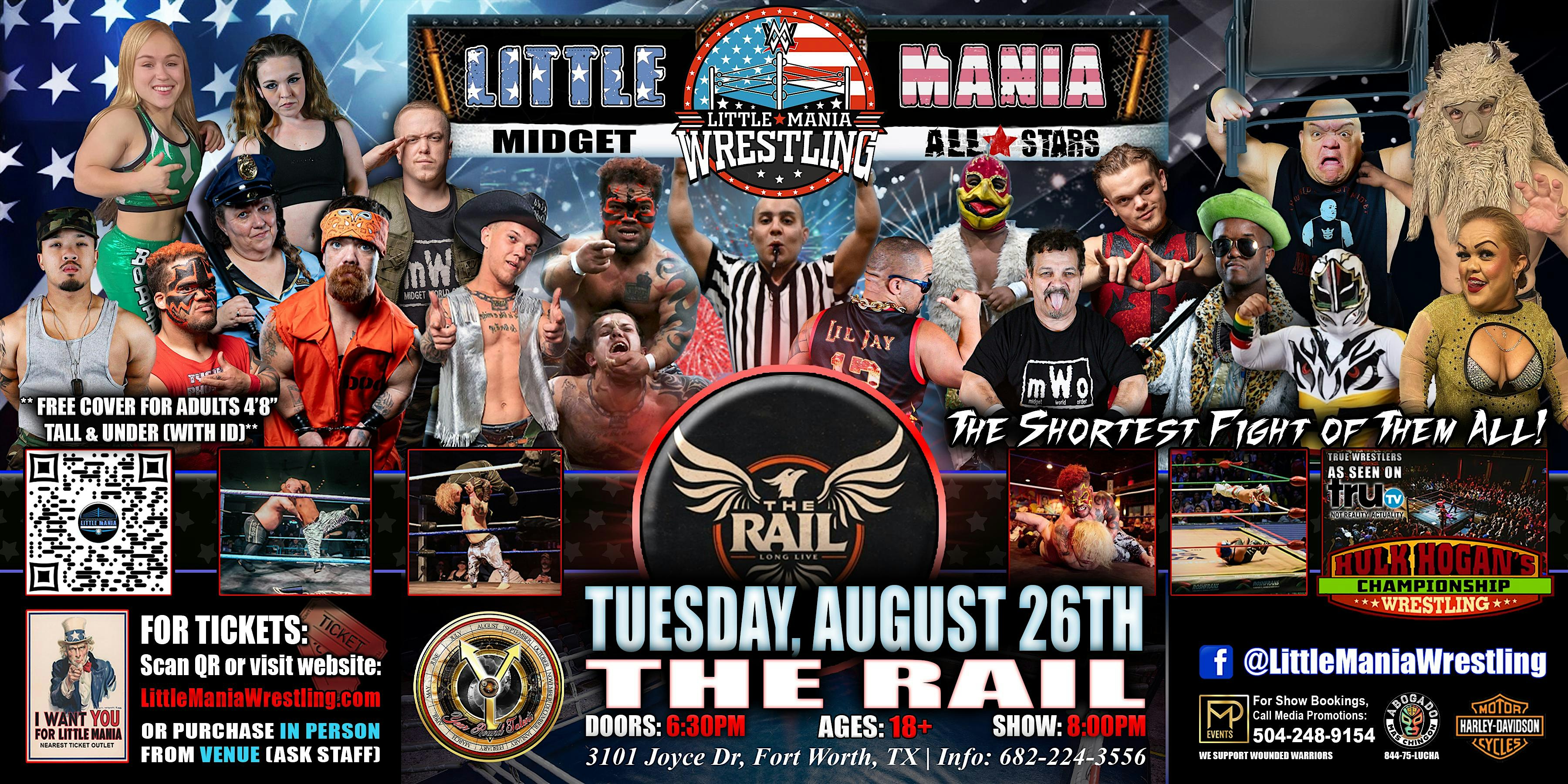 Fort Worth, TX – Little Mania Mini Wrestling @ The Rail at 3101 Joyce Dr – Fort Worth, TX