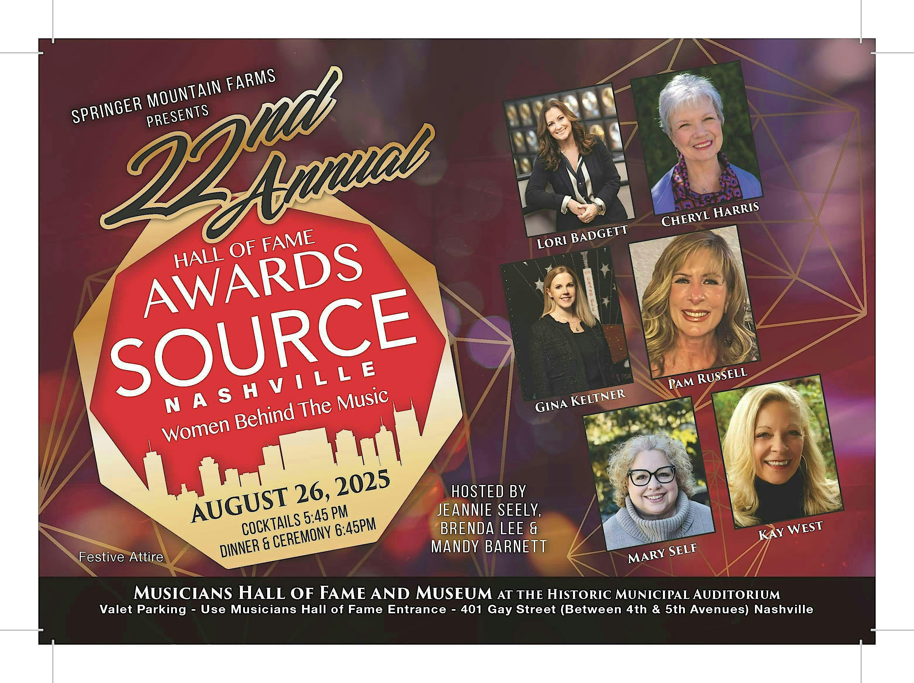 2025 SOURCE Hall of Fame Awards at Musicians Hall of Fame and Museum – Nashville, TN