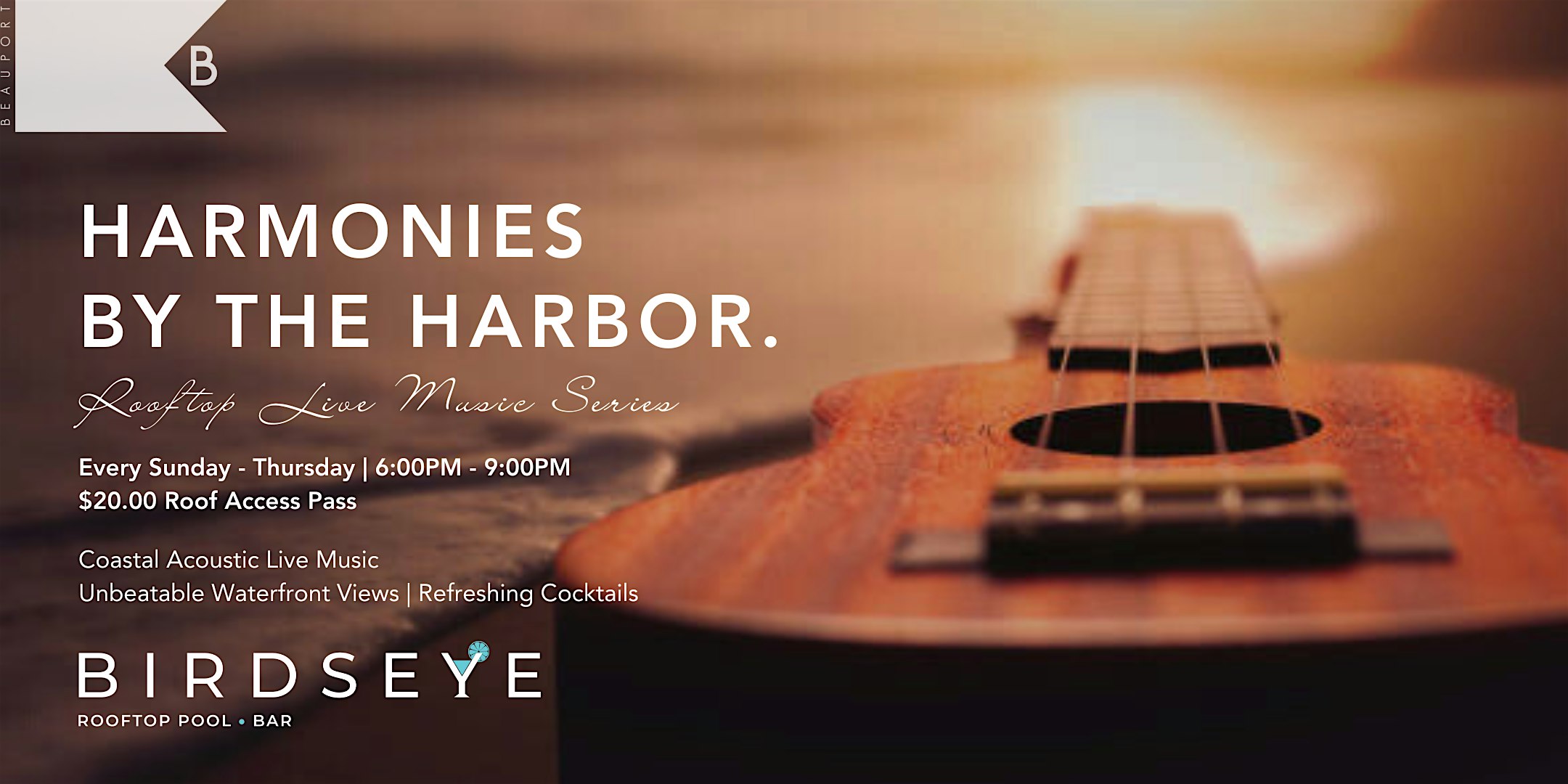 Tuesday, August 26th, Rooftop Evening Access at Beauport Hotel at Beauport Hotel Gloucester – Gloucester, MA