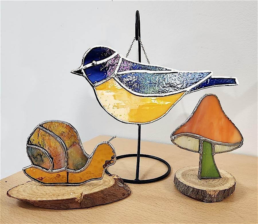Intro to Stained Glass: Birds, Snails & Mushrooms! at The Inventor Center – Kingsport, TN