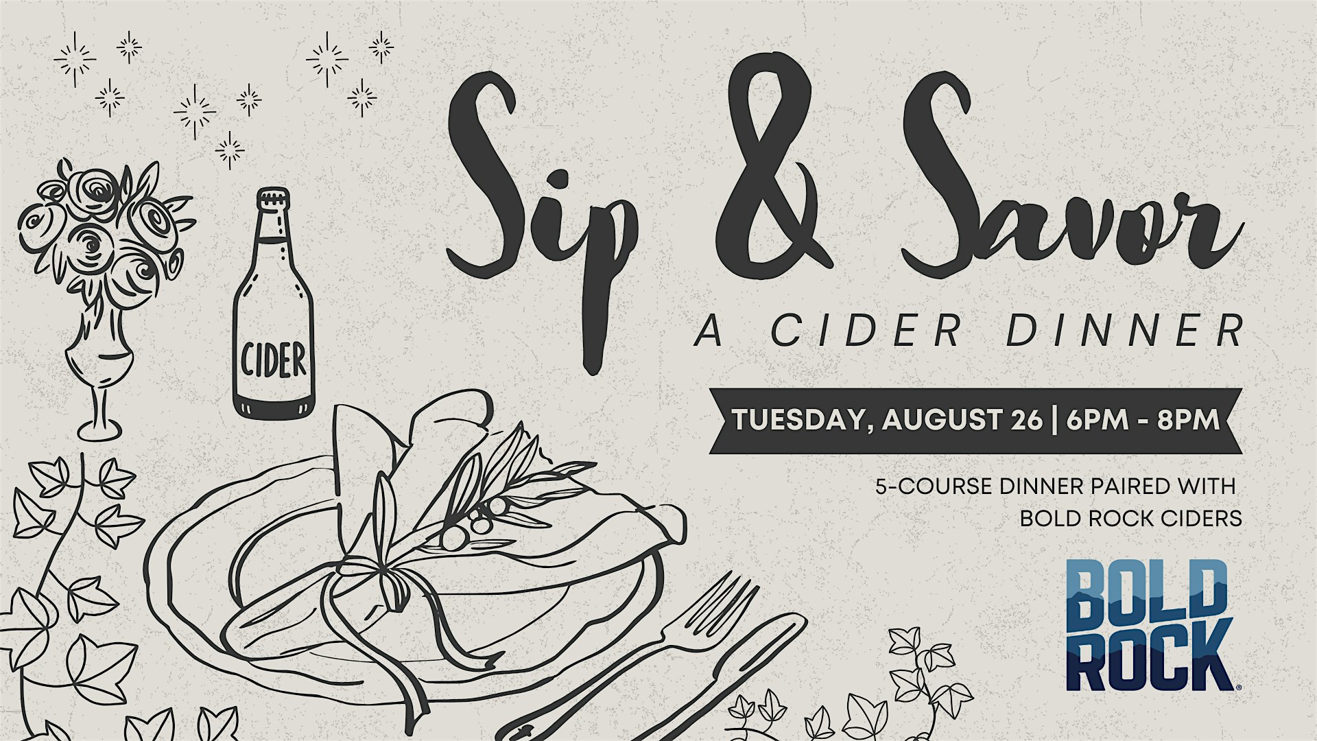 Sip & Savor: A Cider Dinner at Bold Rock Nellysford Cidery – Nellysford, VA