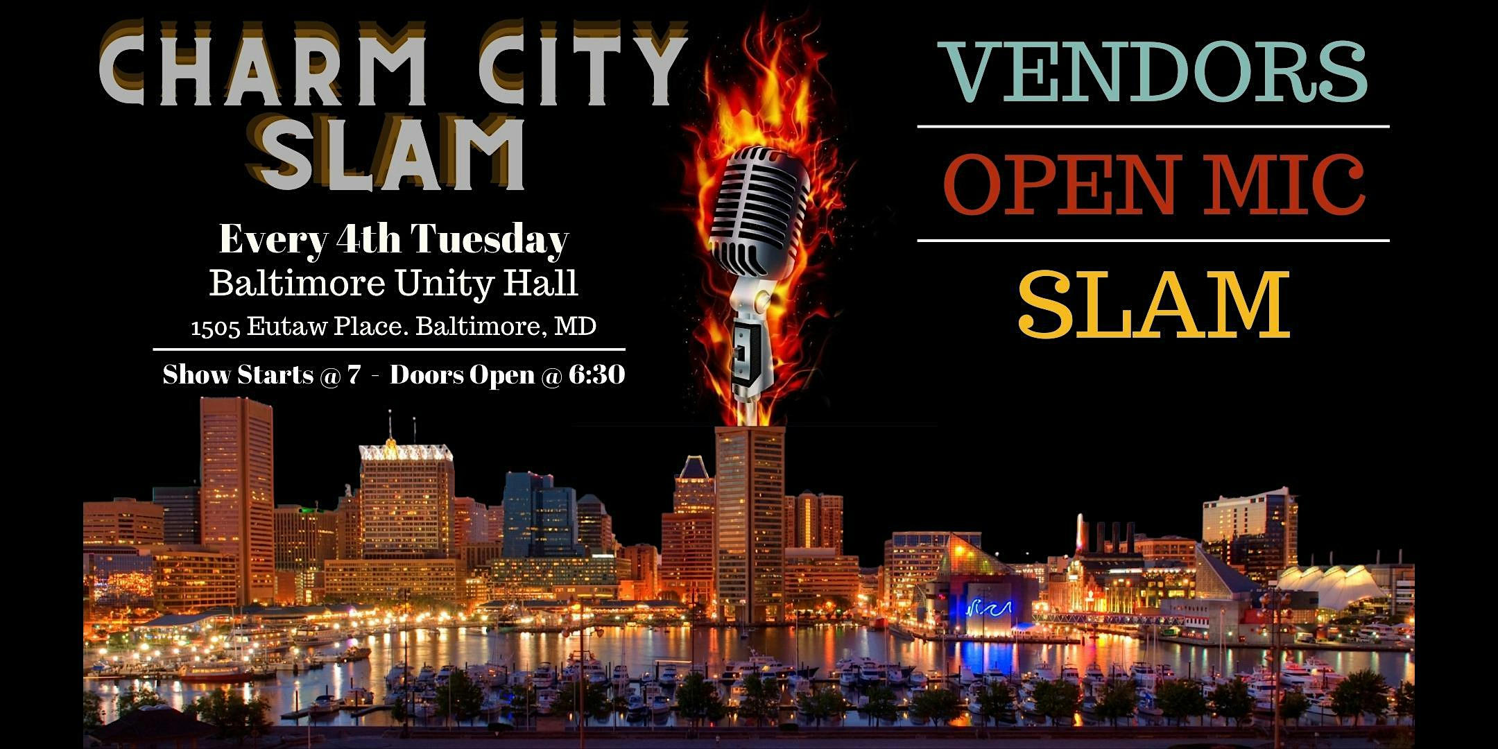 Copy of Charm City Slam and Open Mic at Baltimore Unity Hall – Baltimore, MD